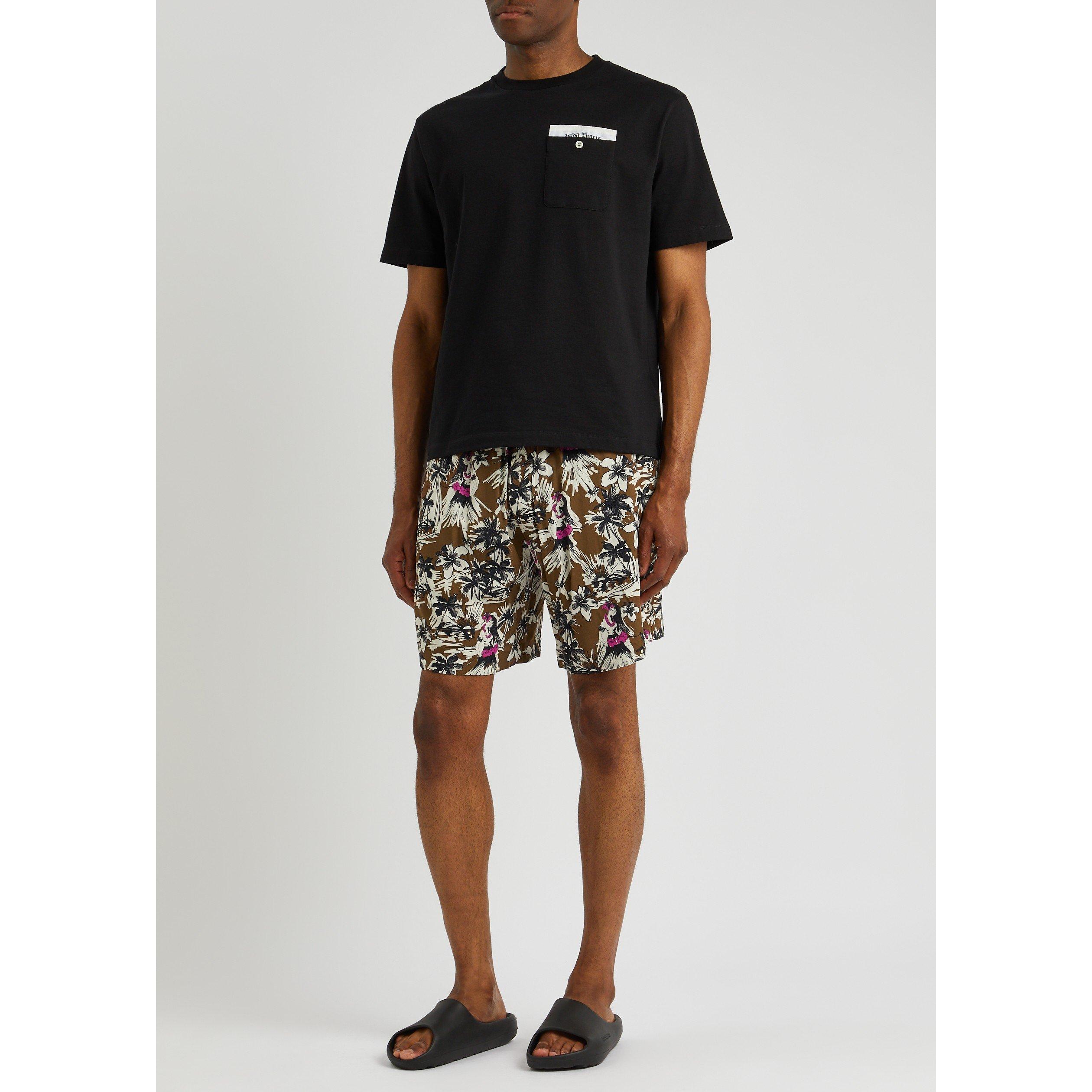 BEIGE AND OTHER - Palm Angels - PA HULA CARGO LOOSE SHORTS - 5
