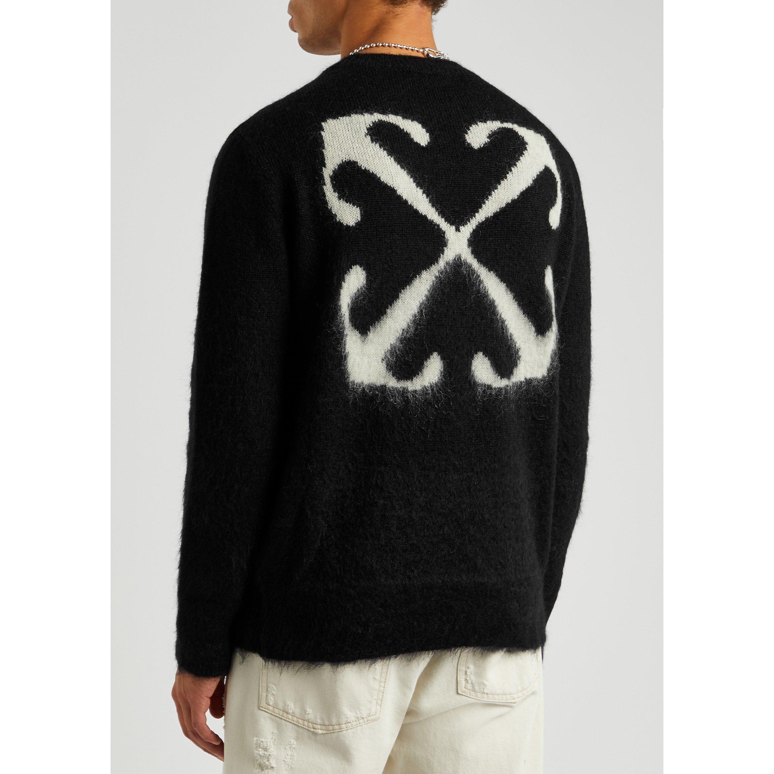 BLACK AND OTHER - Off White - OW MOHAIR ARROW KNIT CREWNECK - 3