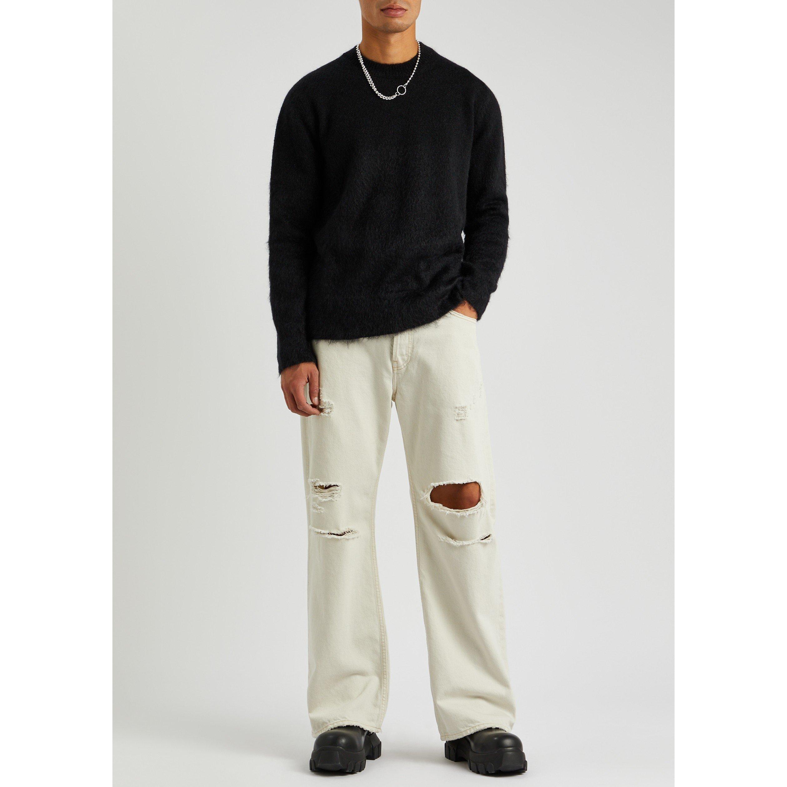BLACK AND OTHER - Off White - OW MOHAIR ARROW KNIT CREWNECK - 5