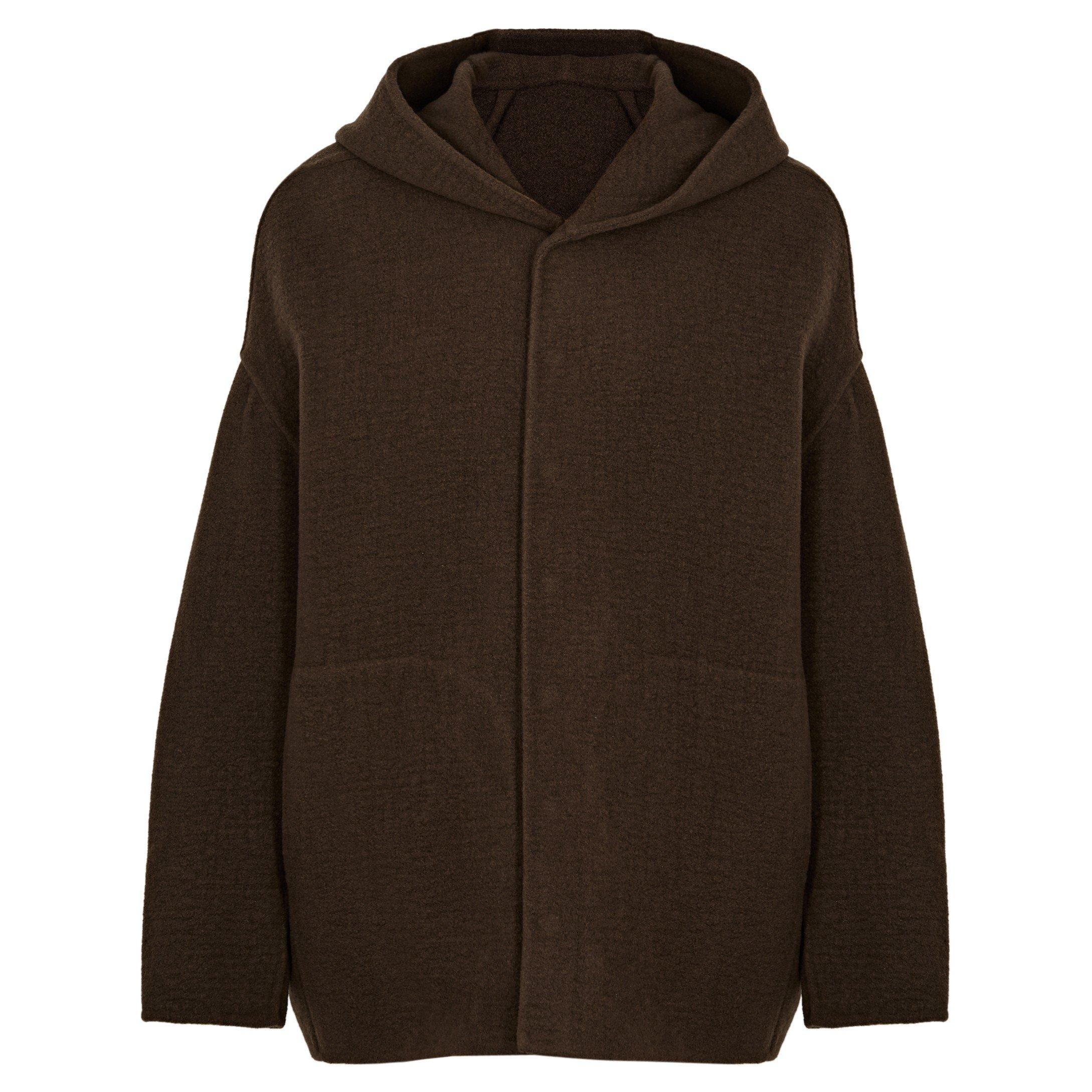 BROWN - Rick Owens - RO GIACCA PETER HOOD CASHMERE - 1