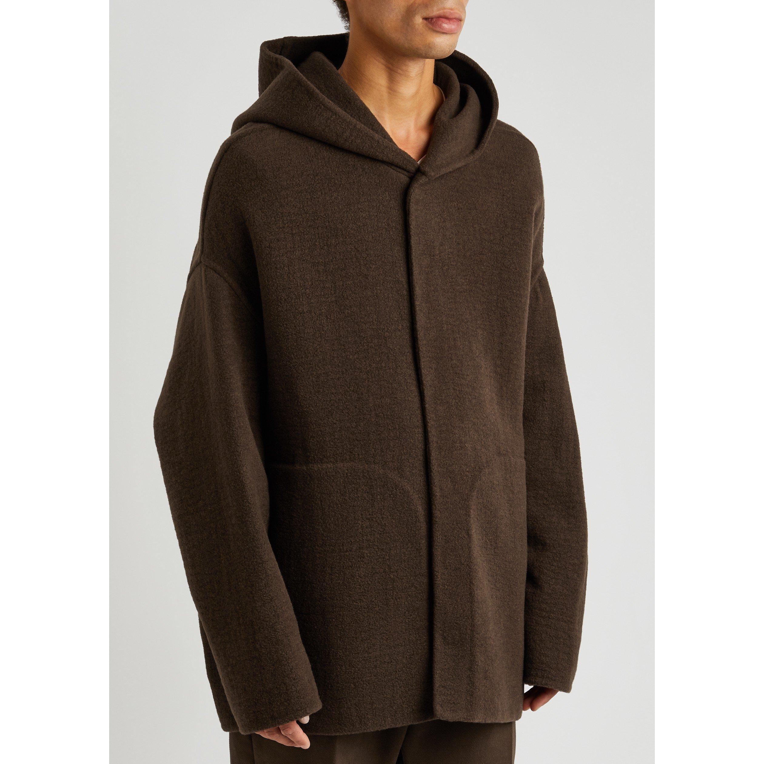 BROWN - Rick Owens - RO GIACCA PETER HOOD CASHMERE - 2