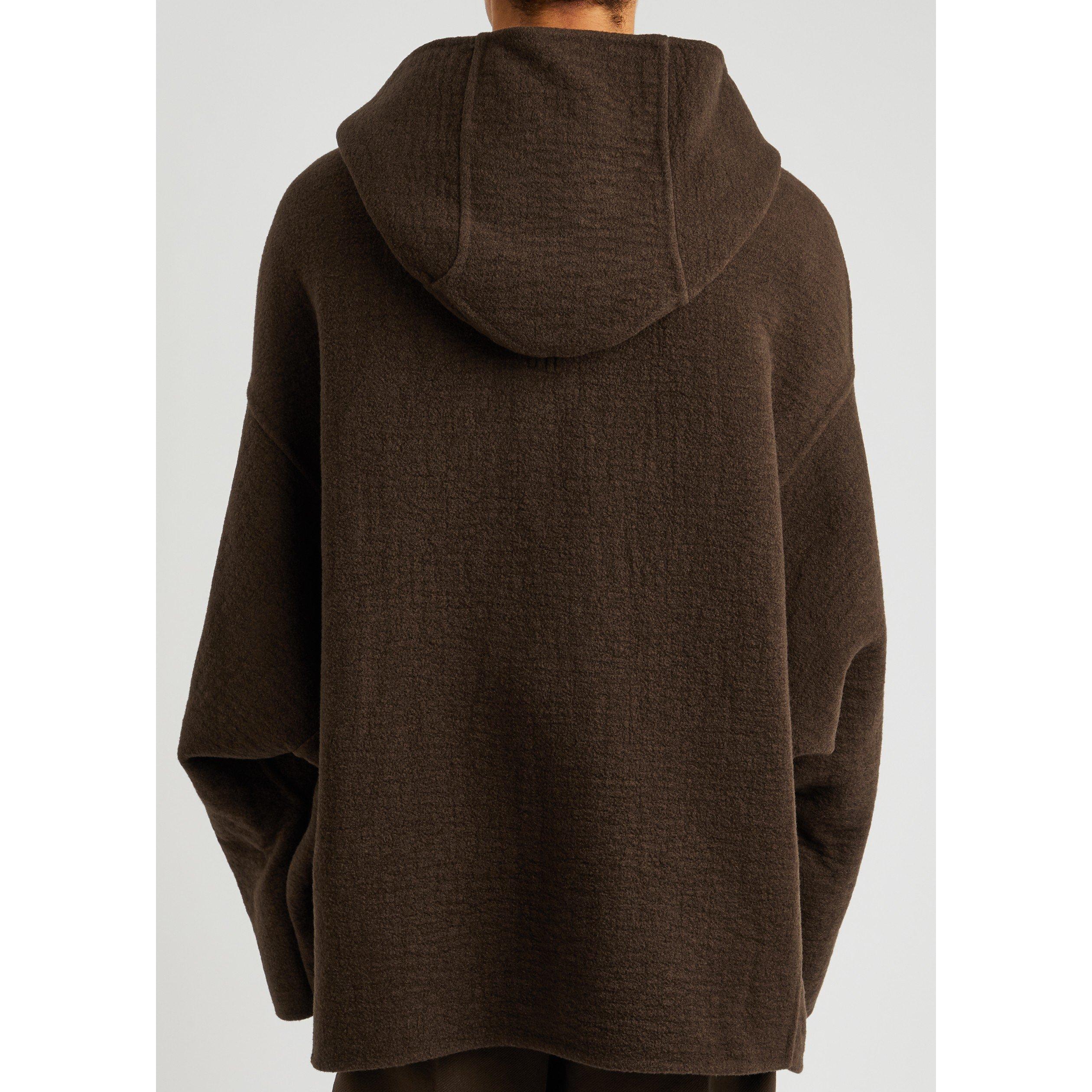 BROWN - Rick Owens - RO GIACCA PETER HOOD CASHMERE - 3