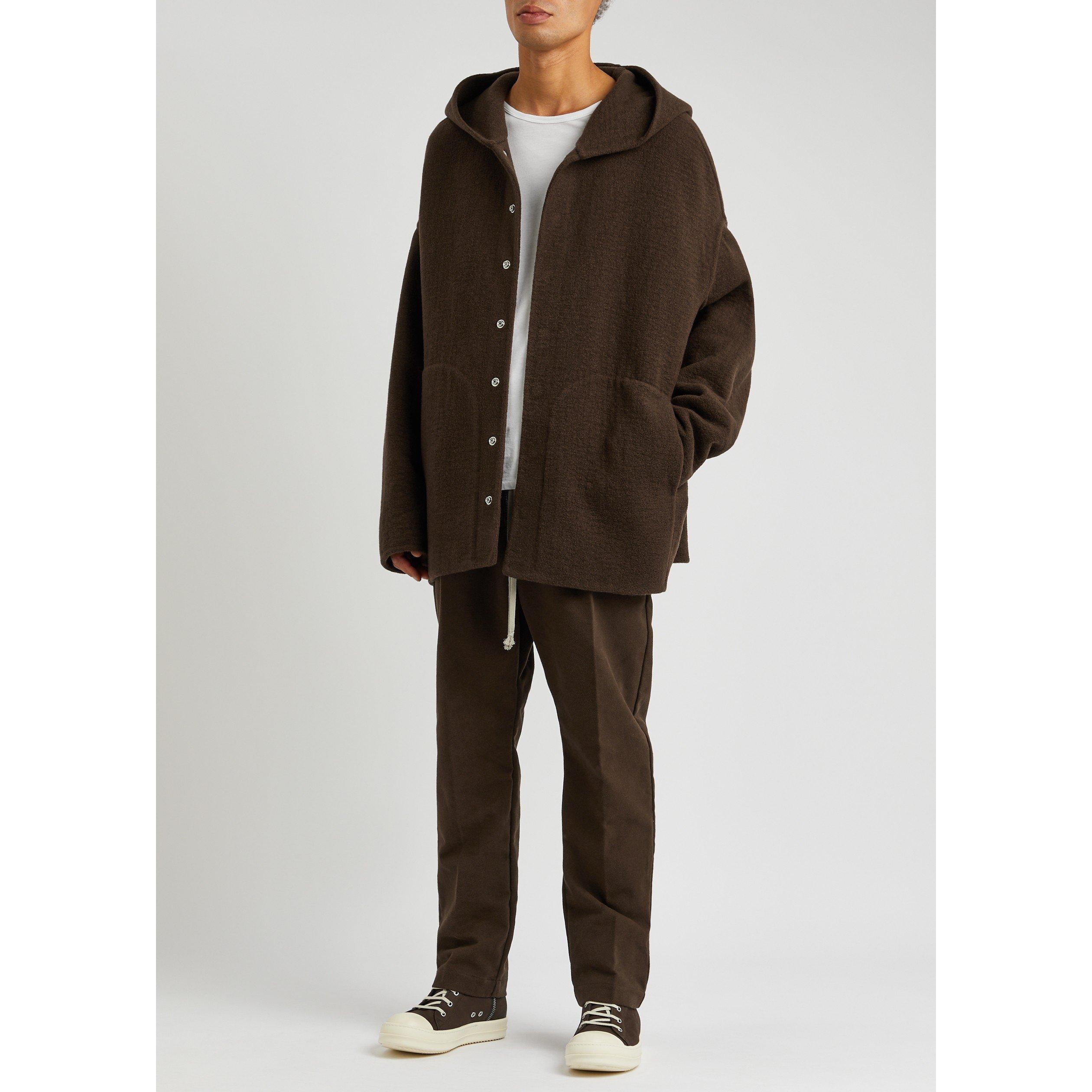 BROWN - Rick Owens - RO GIACCA PETER HOOD CASHMERE - 5