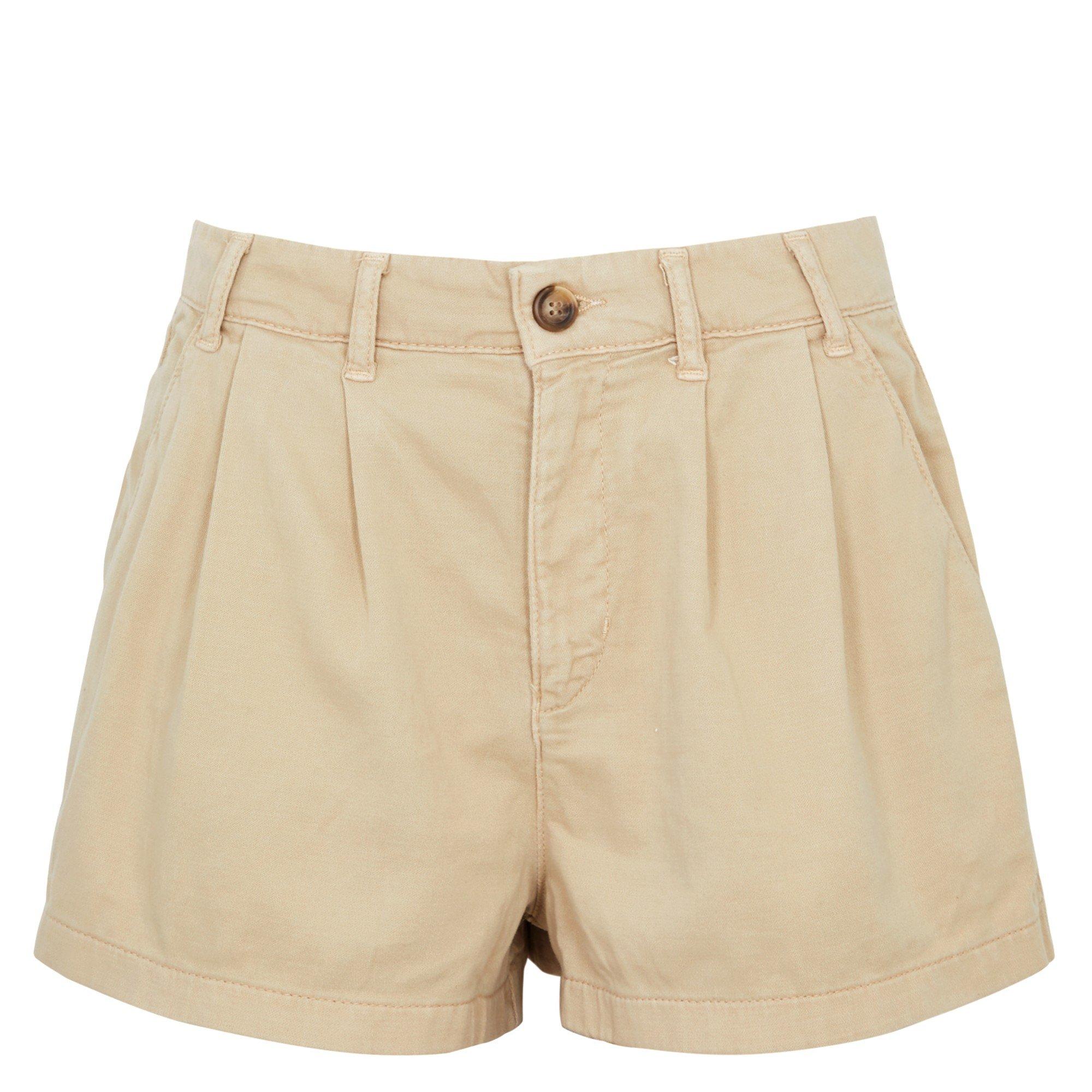 BEIGE - Free People - Women's Billie Cotton Relaxed-Fit Chino Shorts - 1