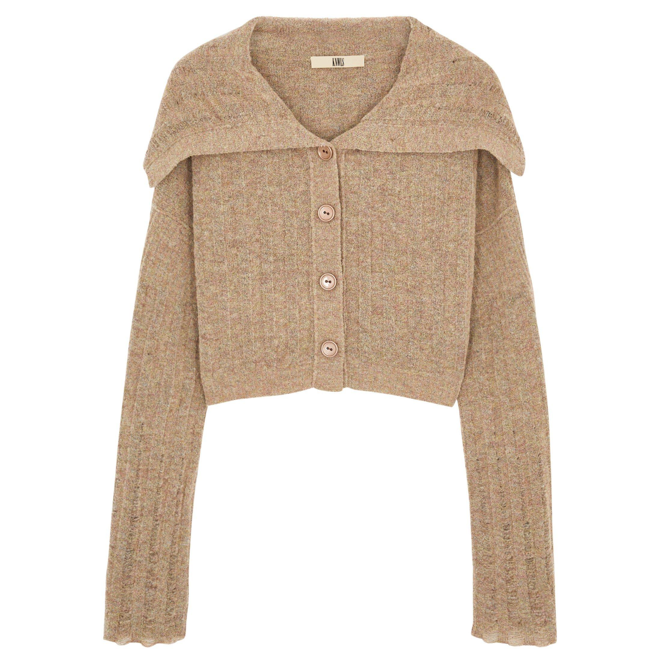 BEIGE - KNWLS - KN COSMA CARDIGAN CURLY WOOL - 1
