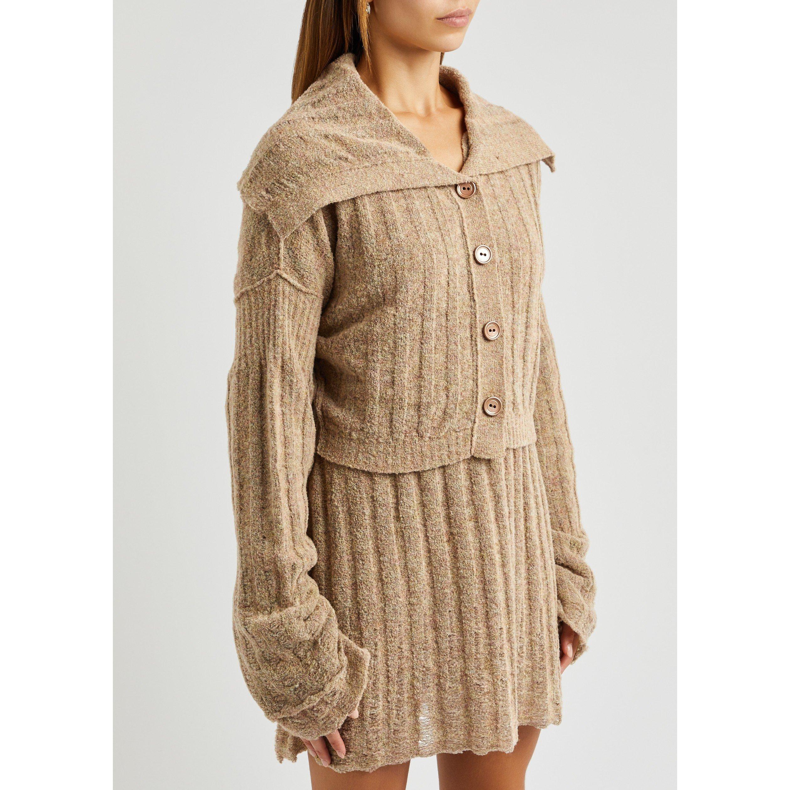BEIGE - KNWLS - KN COSMA CARDIGAN CURLY WOOL - 2