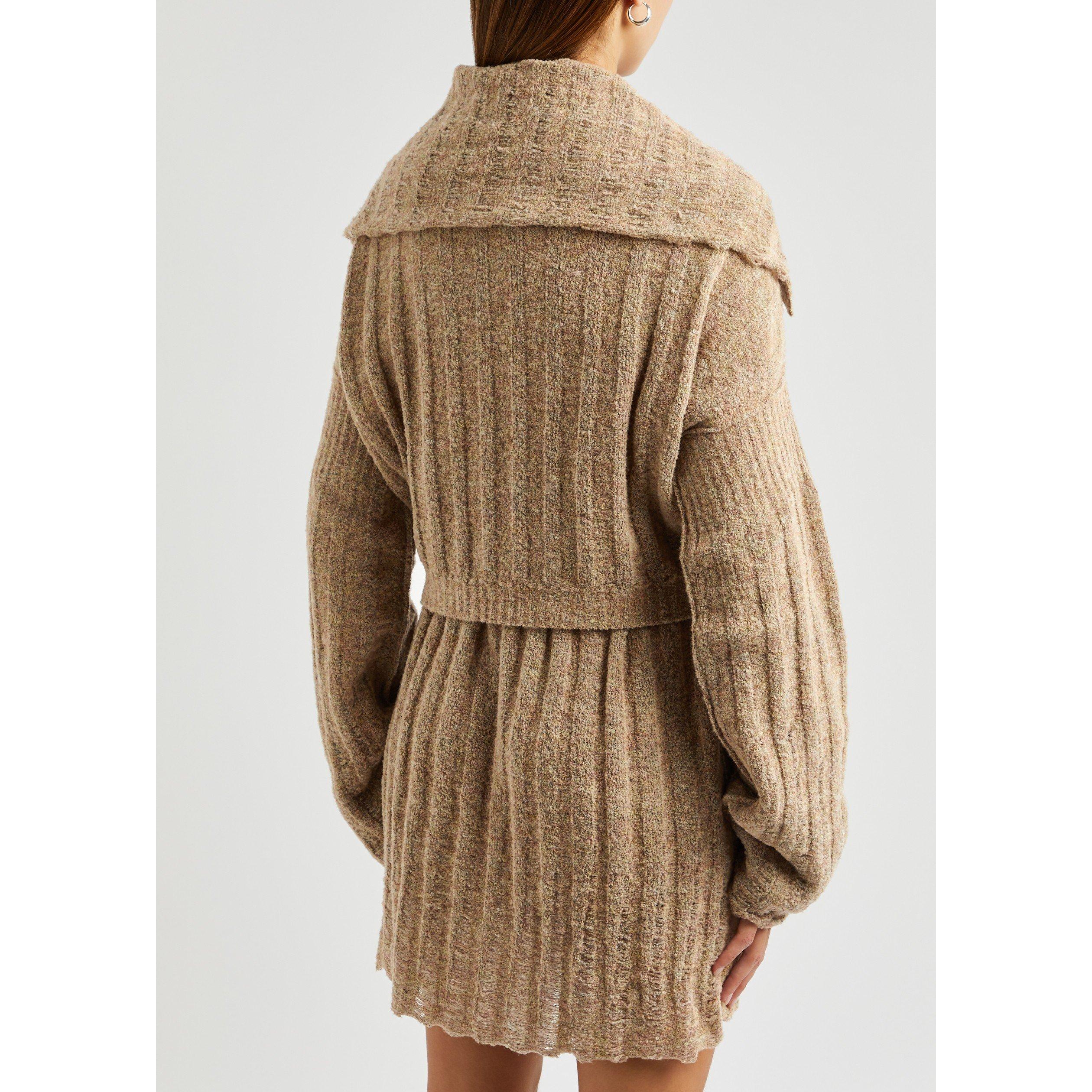 BEIGE - KNWLS - KN COSMA CARDIGAN CURLY WOOL - 3