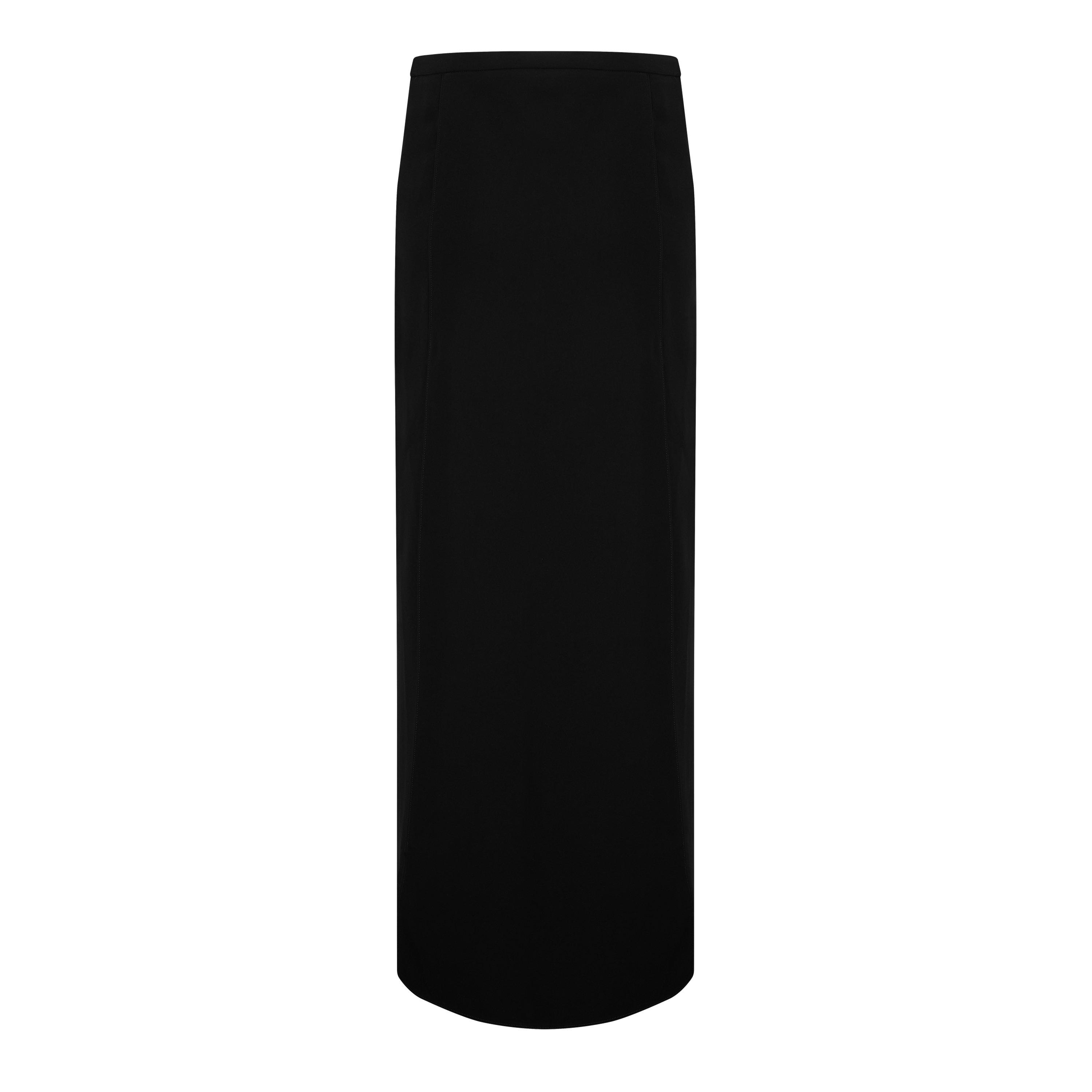 BLACK - Courreges - Women's Heritage Tech Crepe Long Maxi Skirt - 2