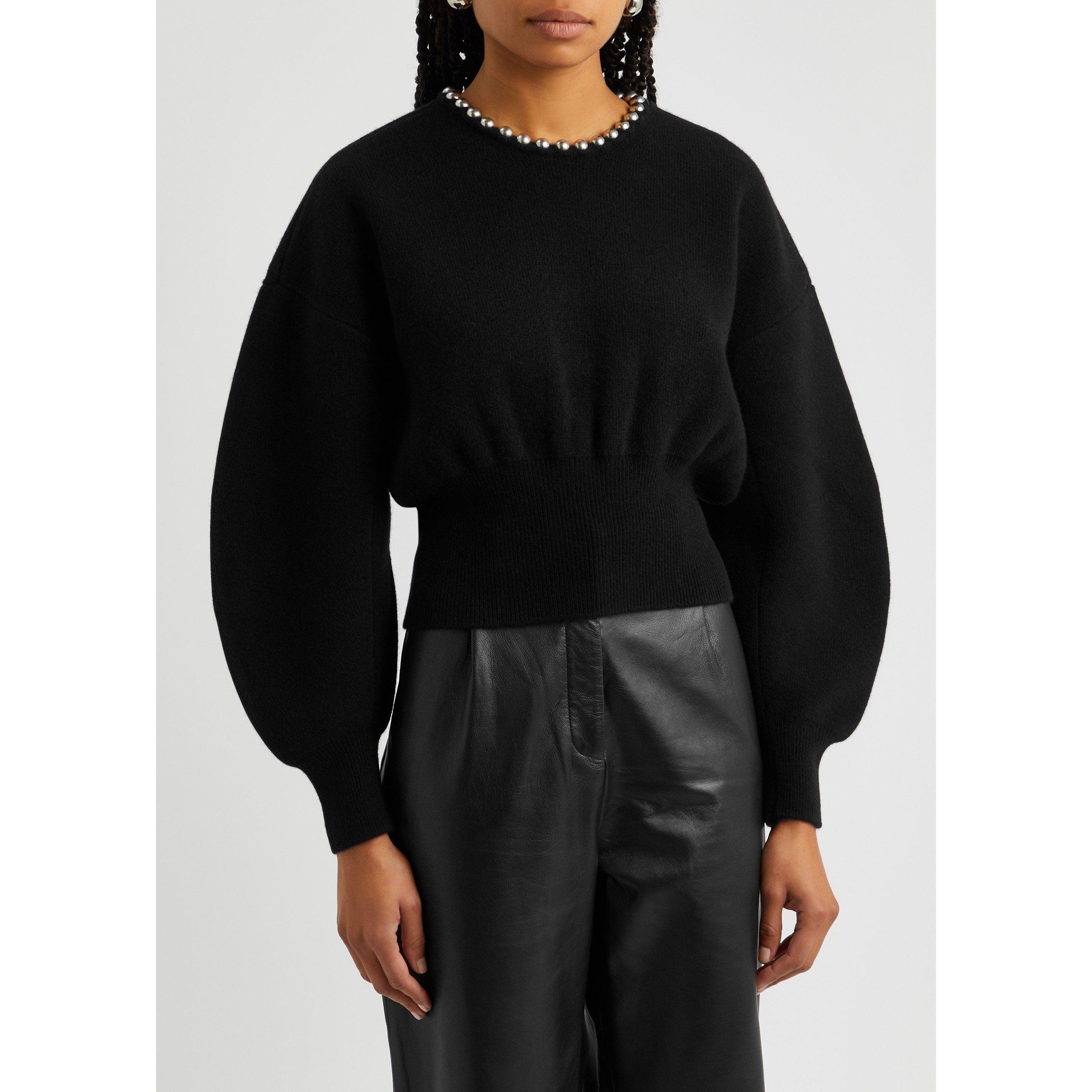 BLACK - Alexander Wang - KN PULLOVER WITH BALL CHAIN - 2