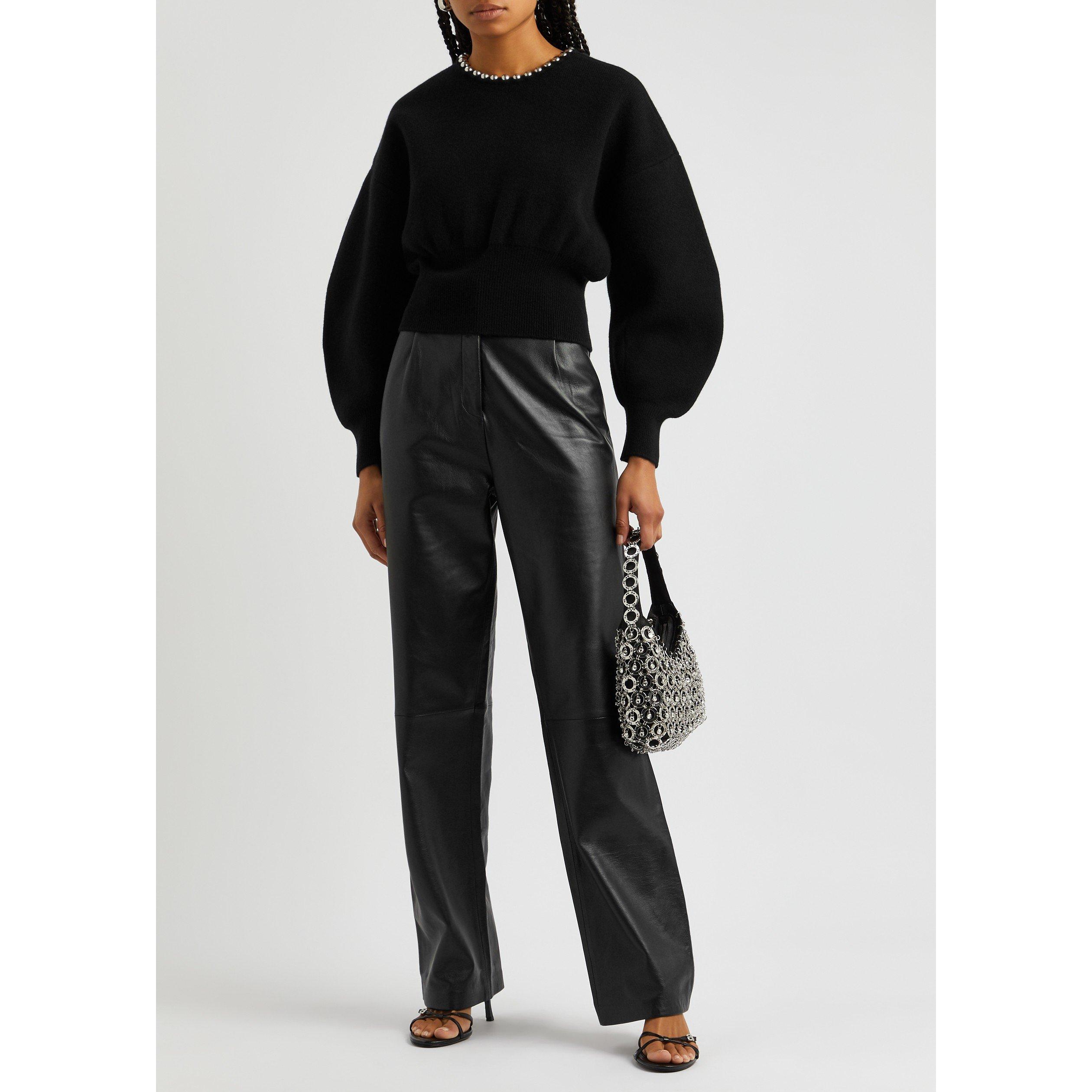 BLACK - Alexander Wang - KN PULLOVER WITH BALL CHAIN - 5