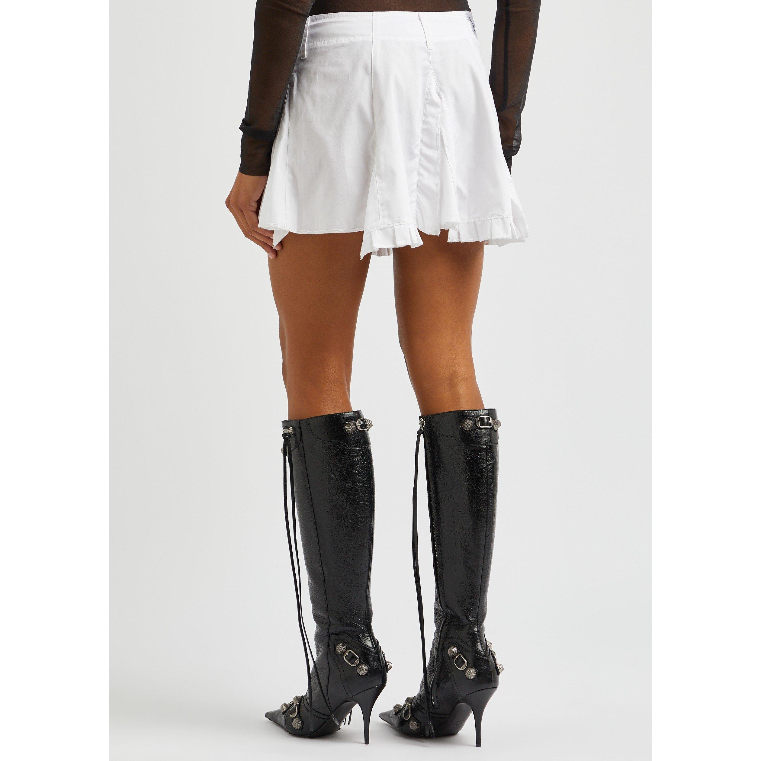 WHITE - Ludovic de Saint Sernin - RUFFLE MINI SKIRT - 3