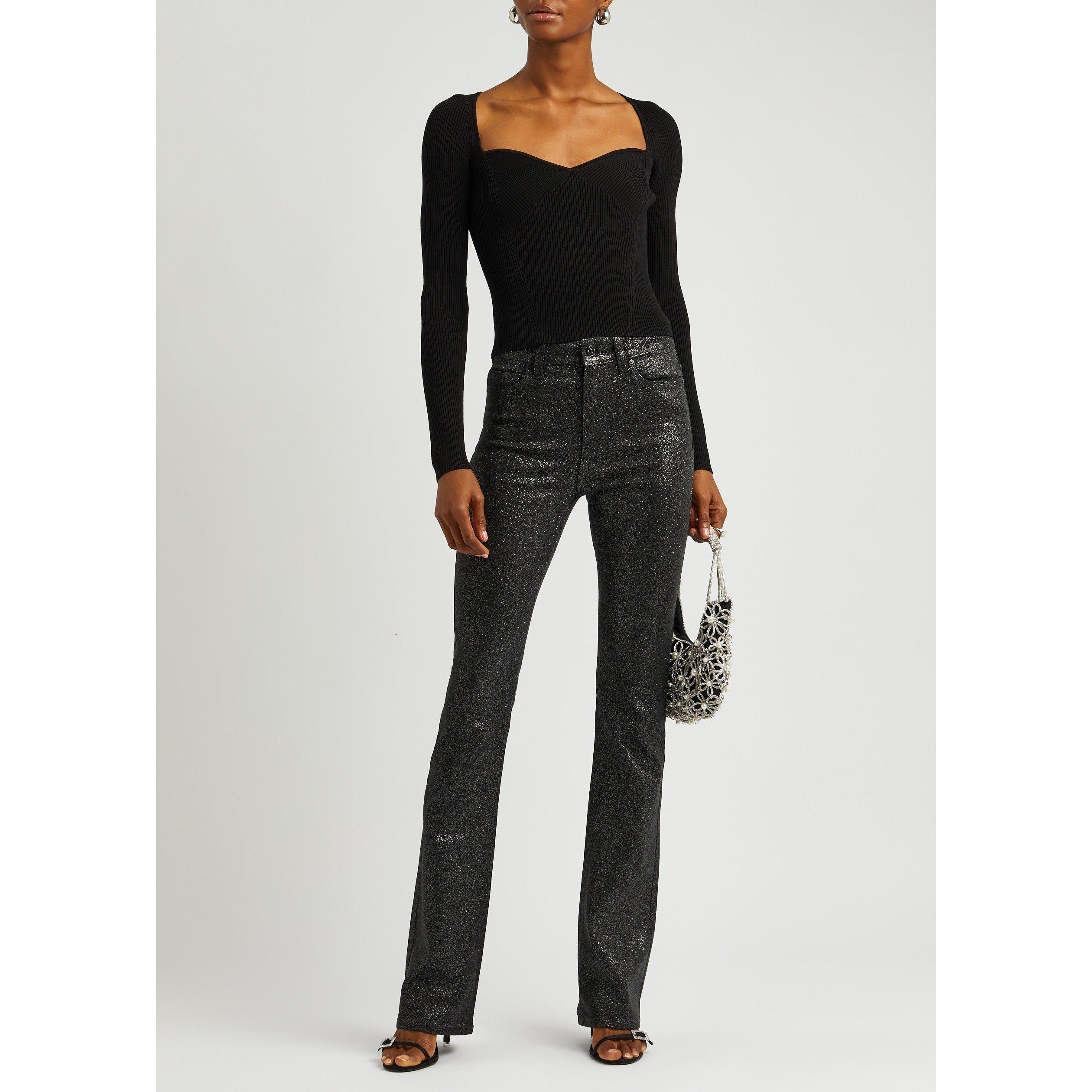 BLACK AND SILVE - Paige - JE HIGH RISE MANHATTAN BOOT - 5