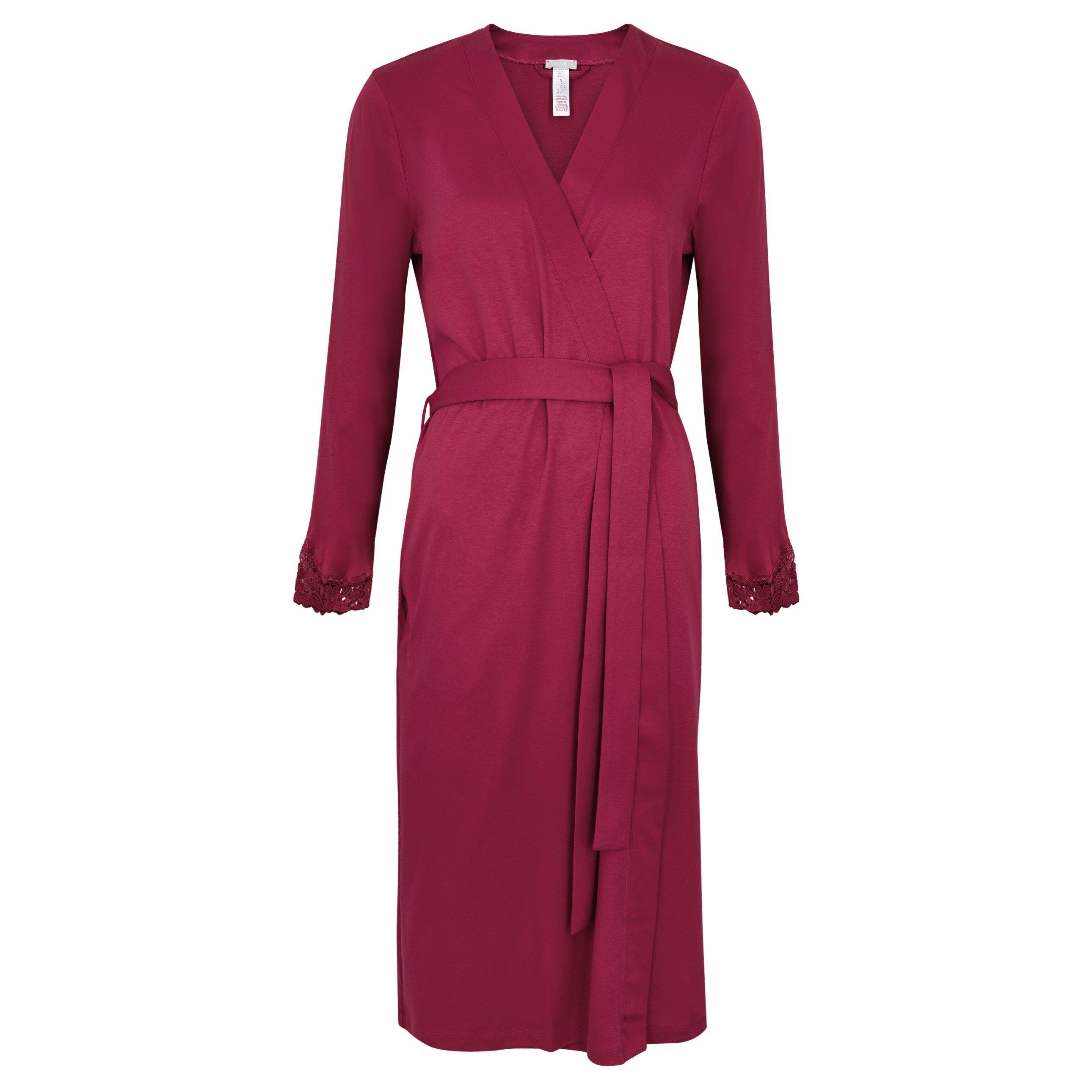 FUCHSIA - Hanro - Women's Michelle Short Cotton Bathrobe - 1