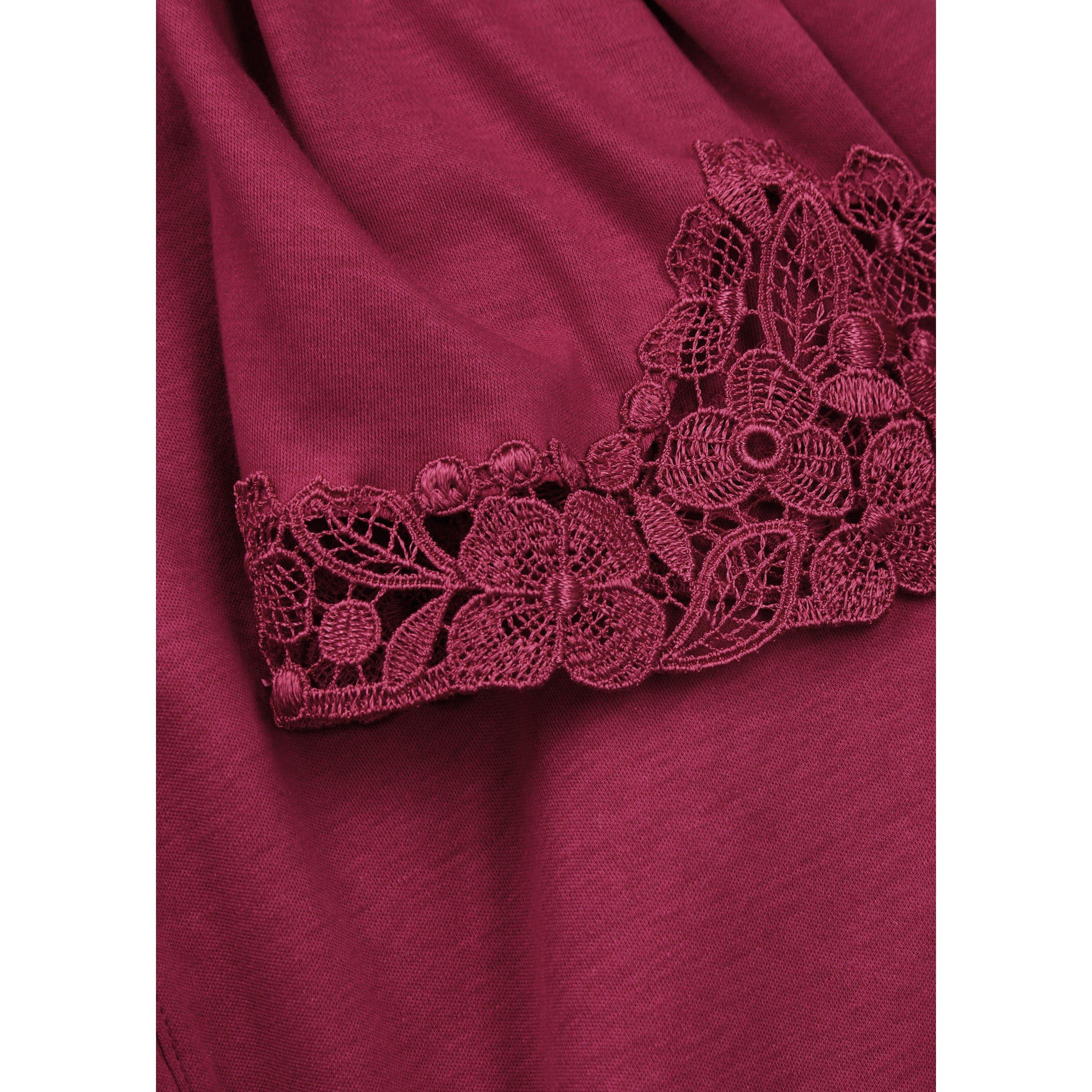 FUCHSIA - Hanro - Women's Michelle Short Cotton Bathrobe - 4