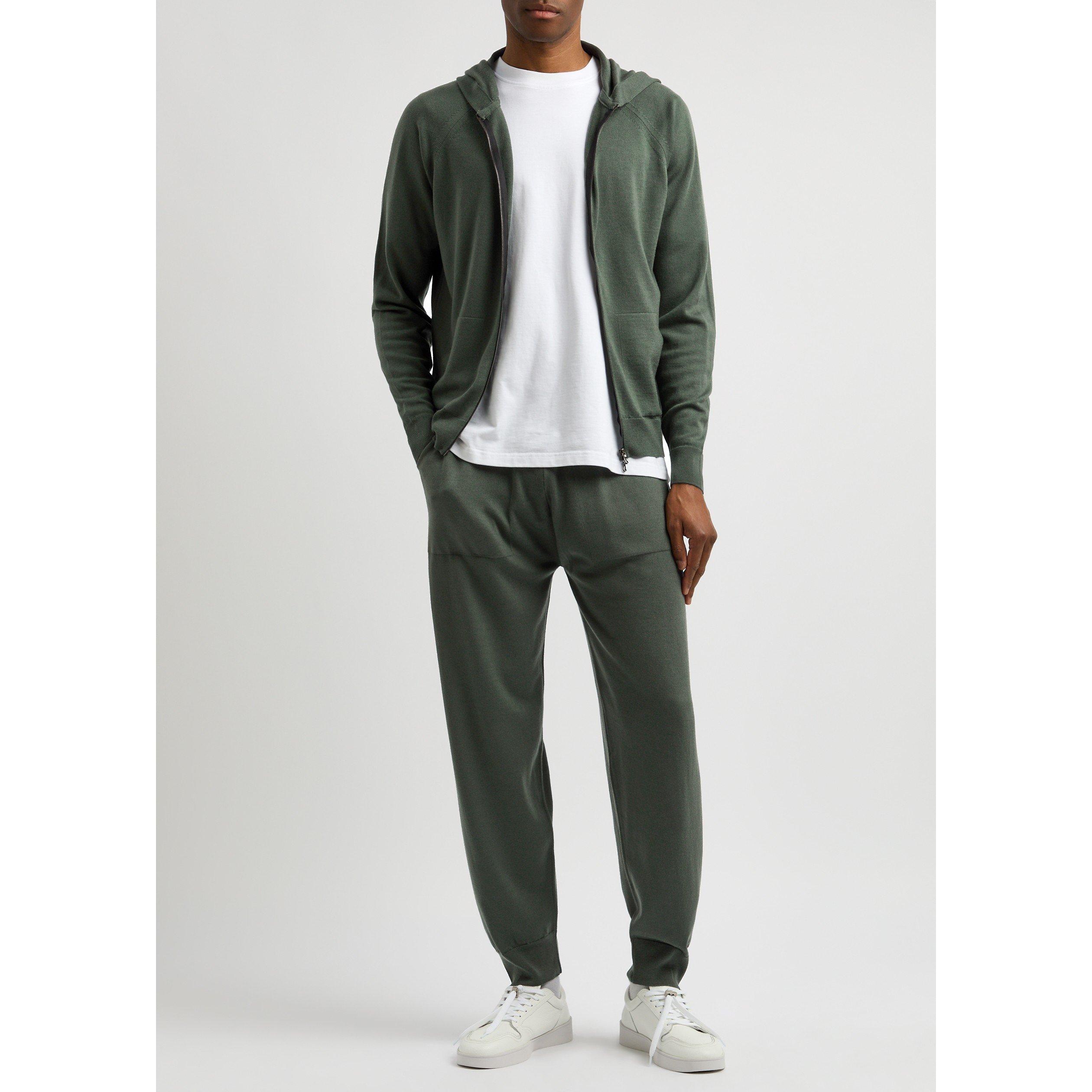 DARK GREEN - John Smedley - SMED KNIT ZIP SWEAT CARTY - 5