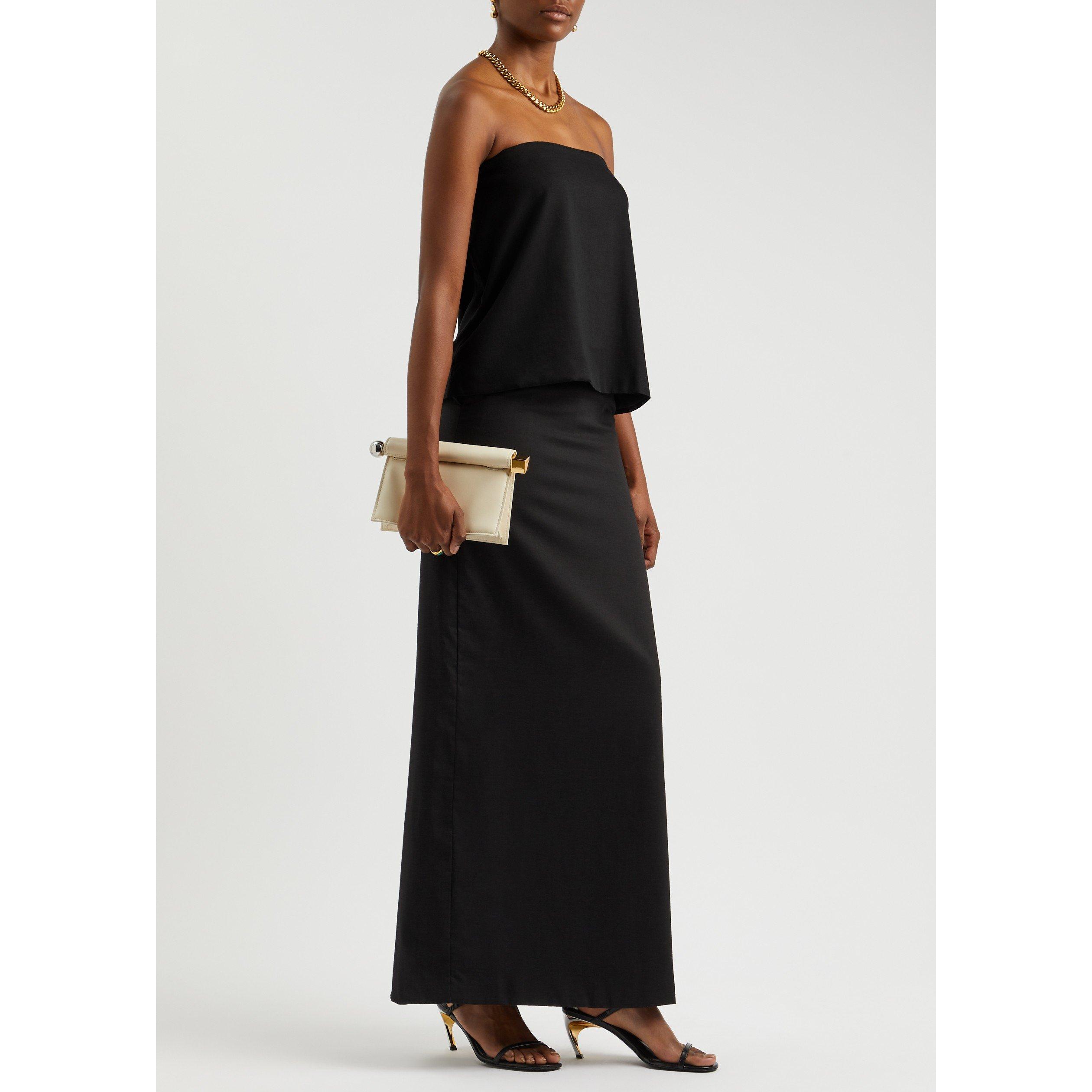 BLACK - AEXAE - TO LINEN COLUMN BANDEAU TOP - 5