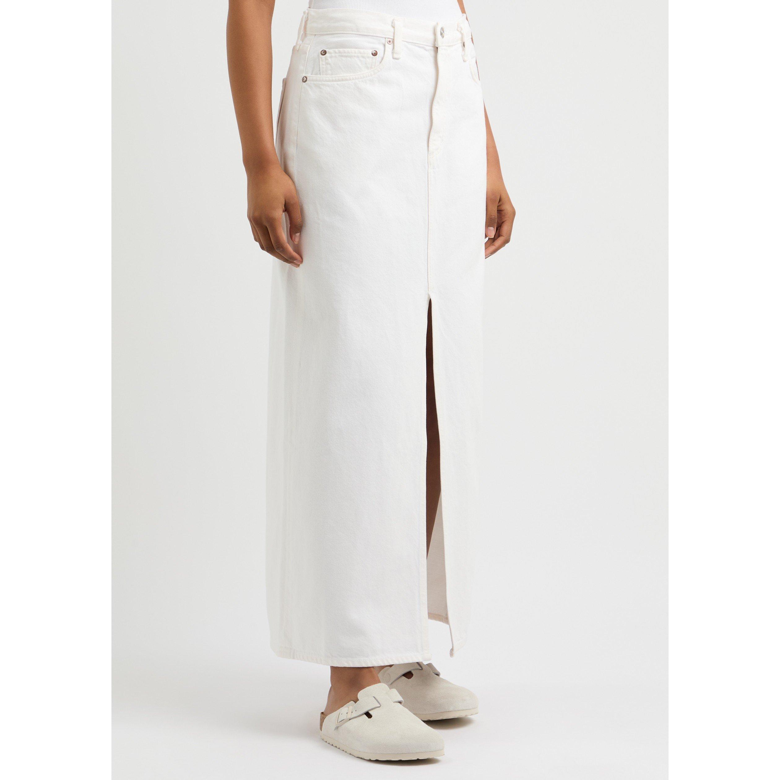 WHITE - Agolde - Women's Leif Denim Skirt - 2