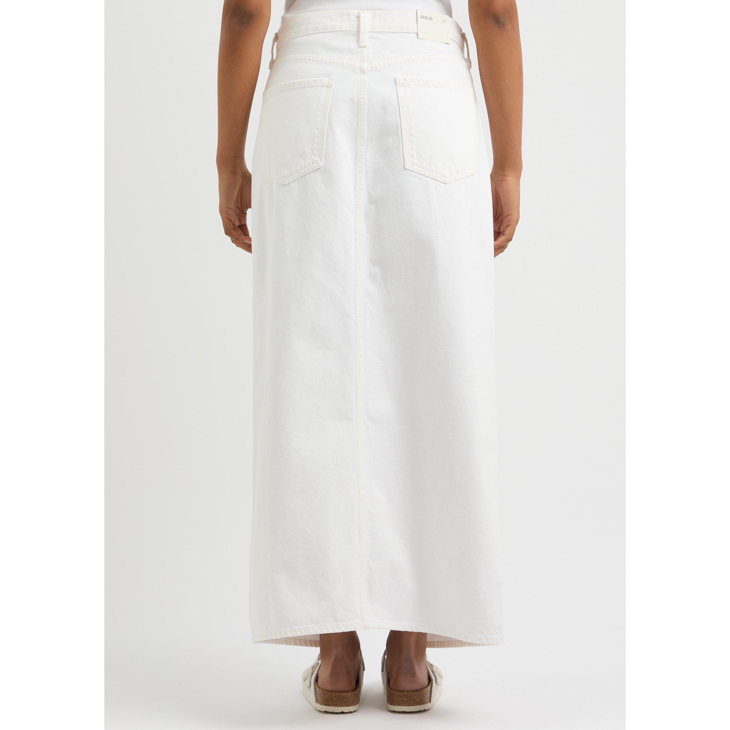WHITE - Agolde - Women's Leif Denim Skirt - 3