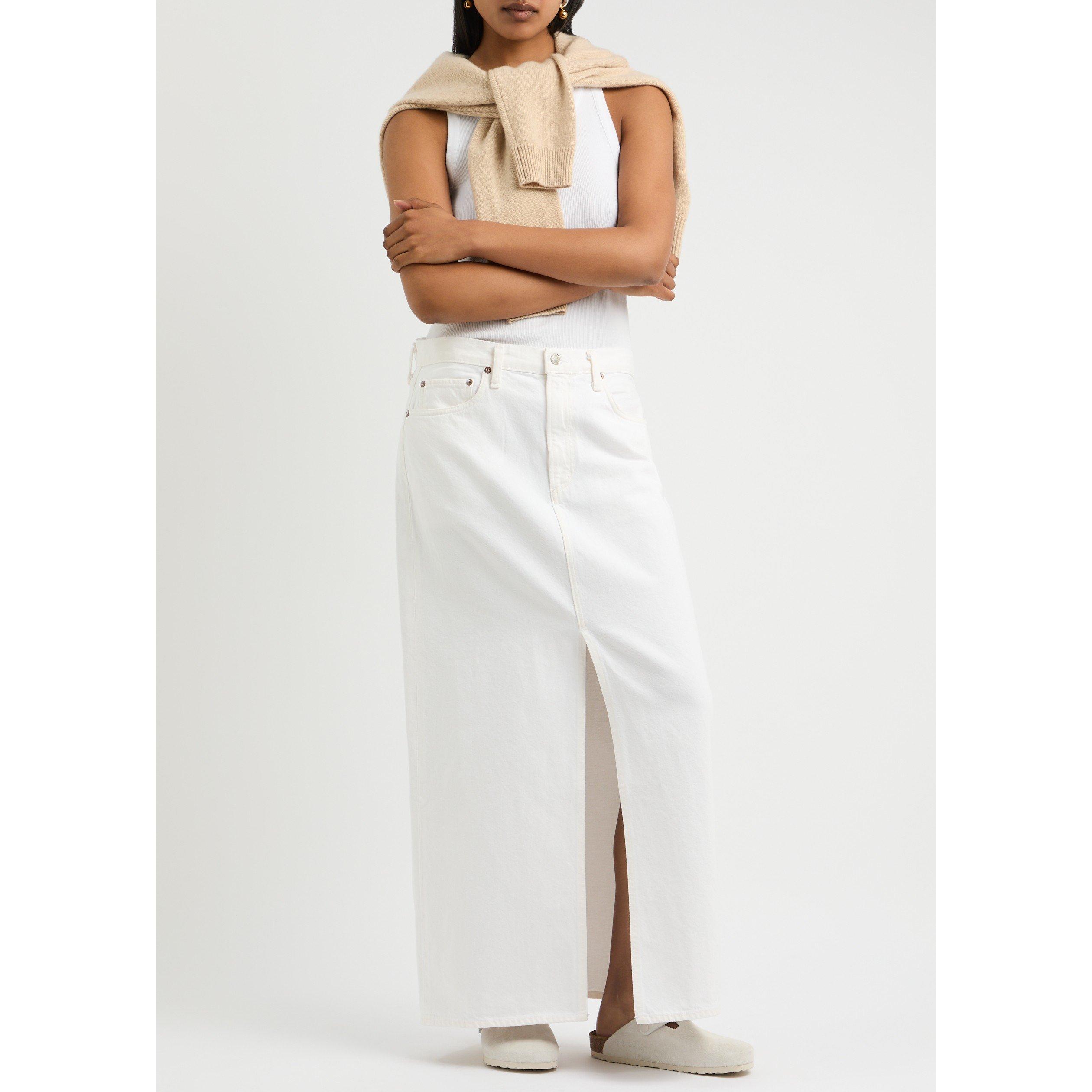 WHITE - Agolde - Women's Leif Denim Skirt - 5