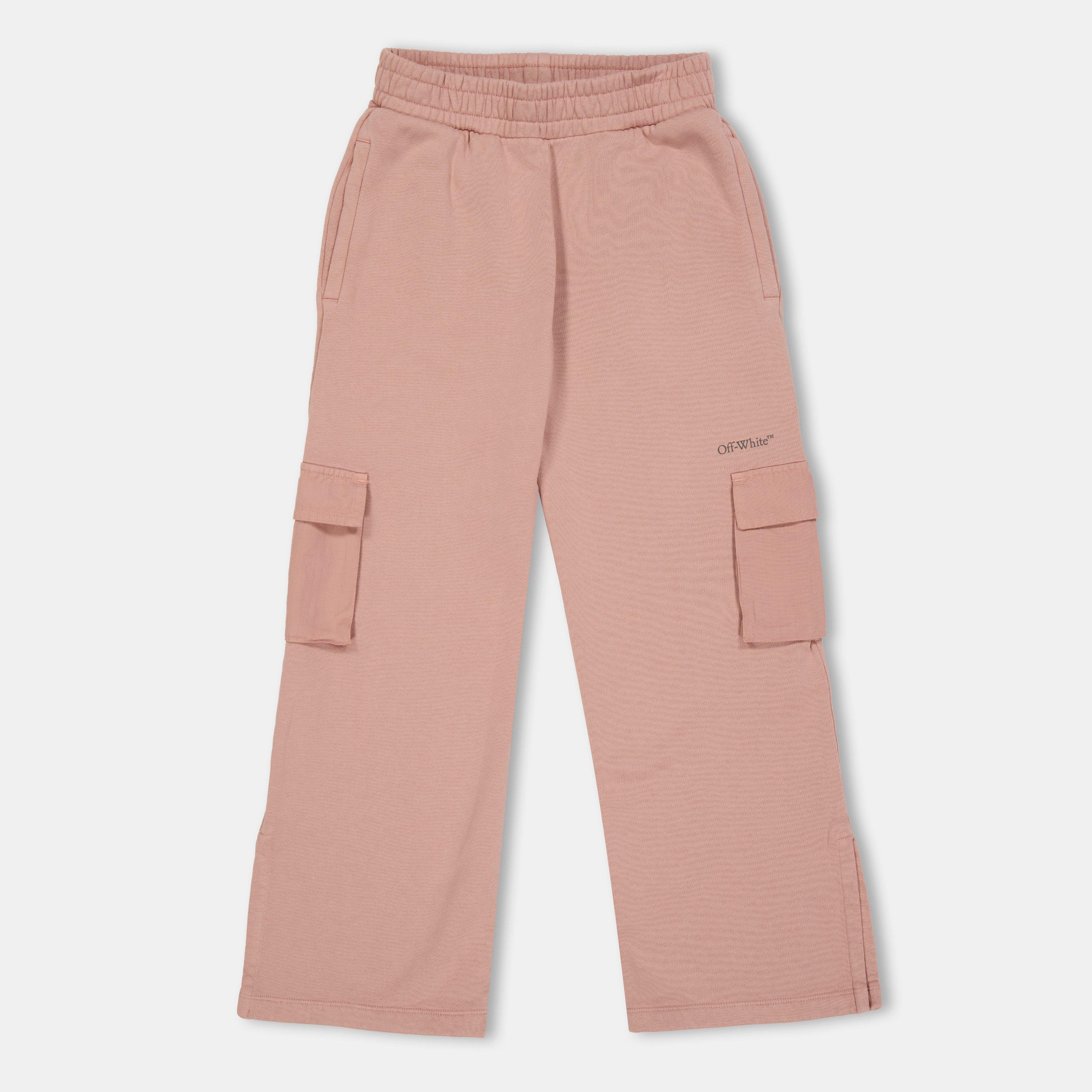 Pink 3B07 - Off White - Kids' Arrow Open Hem Fleece Athletic Joggers - 1