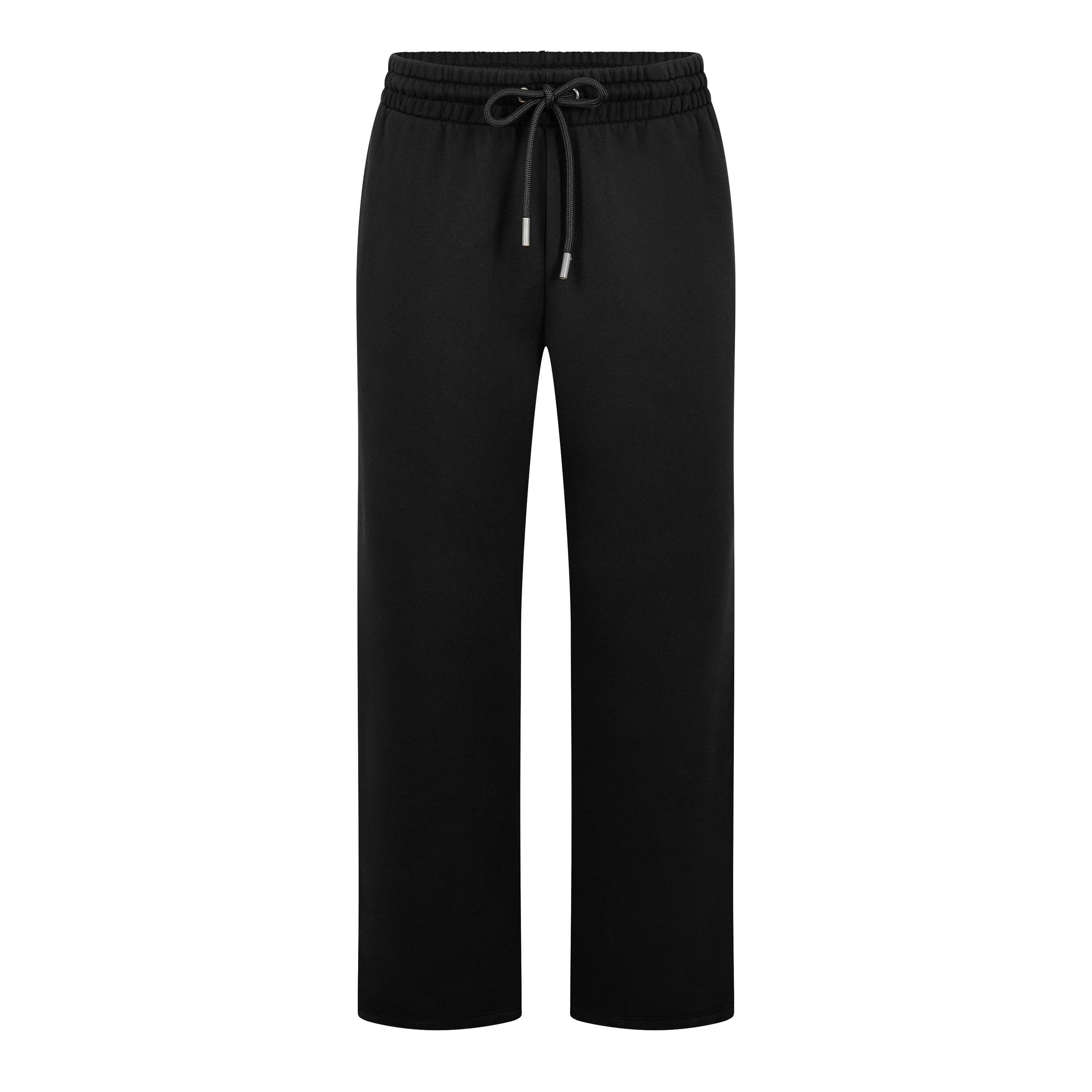 Off White Men's Open Hem Fleece Joggers - Black 0001 - S