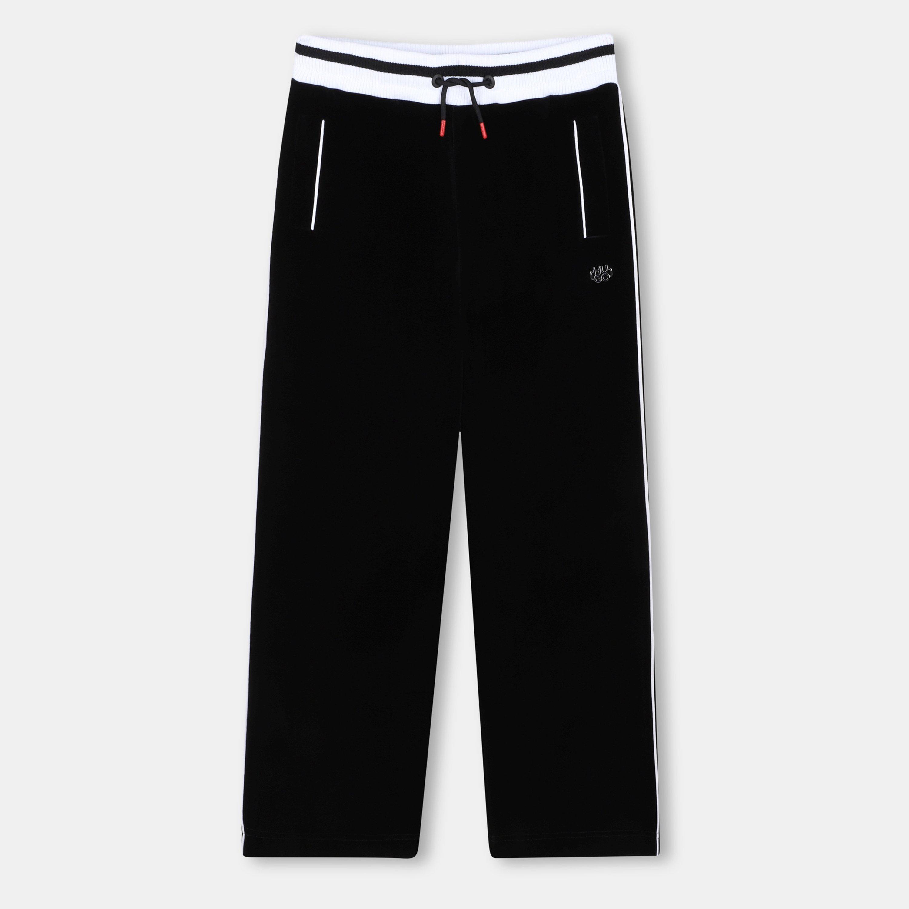 Black 09B - Hugo - Kids' Open Cuff Fleece Joggers - 1