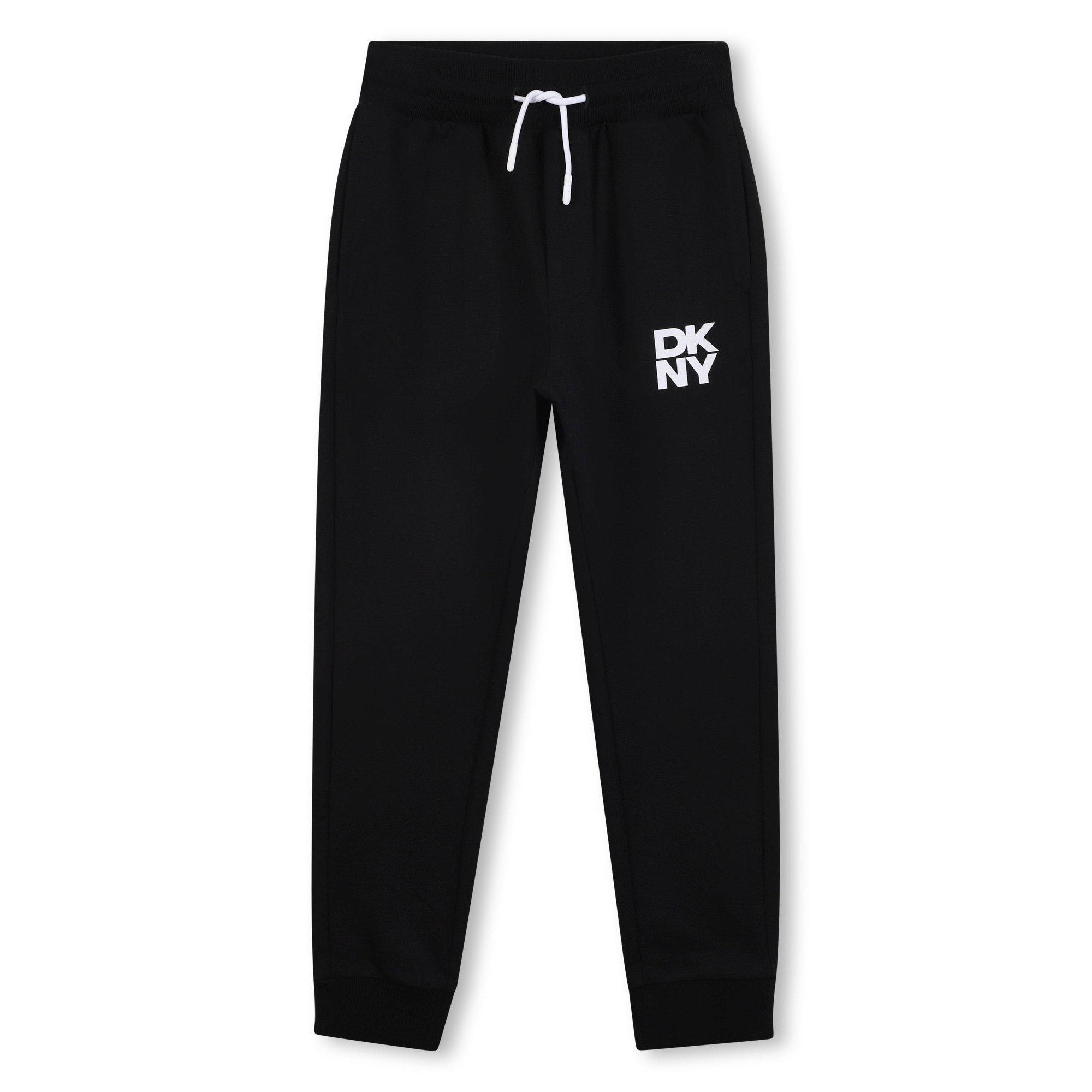 Dkny Boys Kids' Logo Closed Hem Jersey Joggers - Black - 12Y