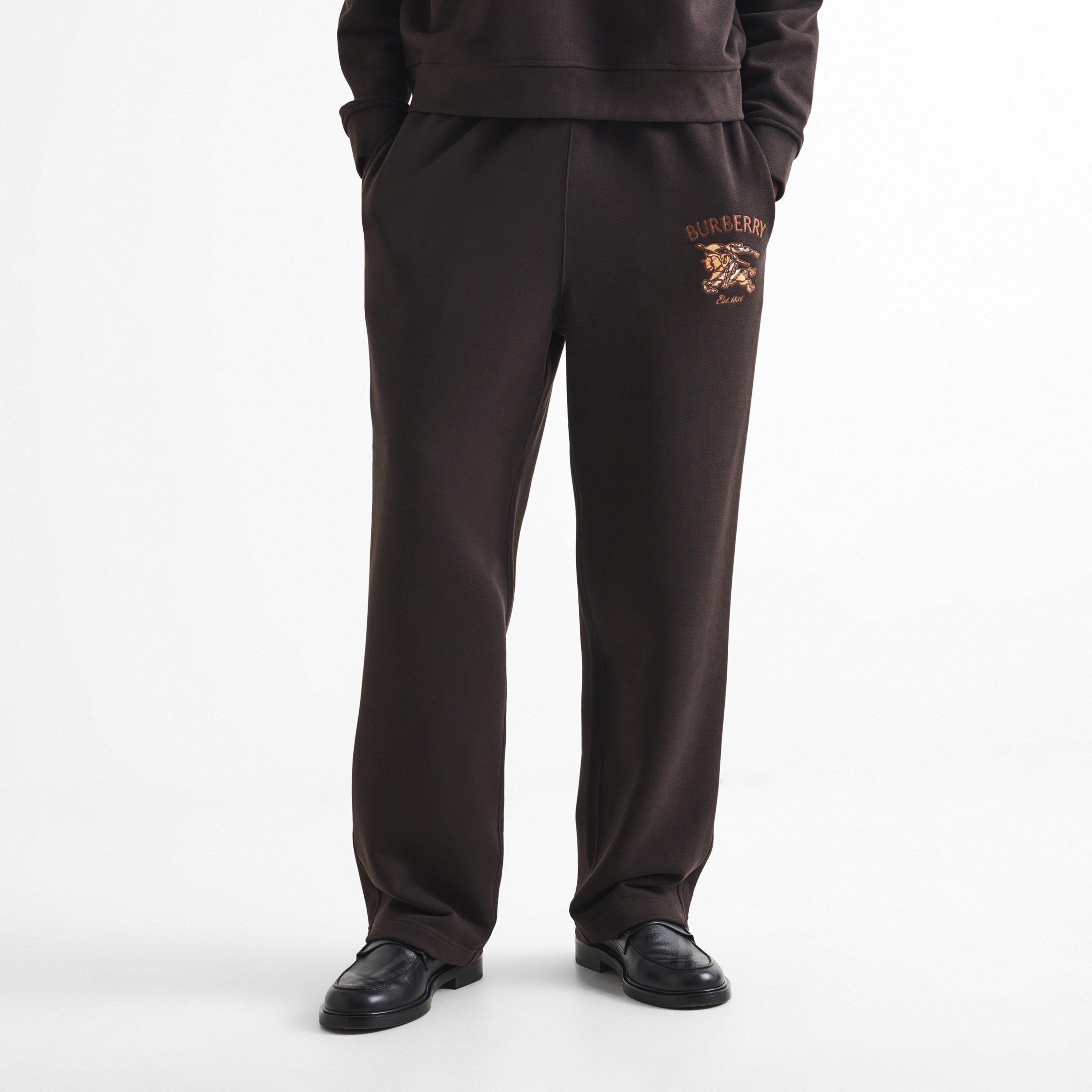 Brown - Burberry - Men's Jonny EKD Cotton Joggers - 3