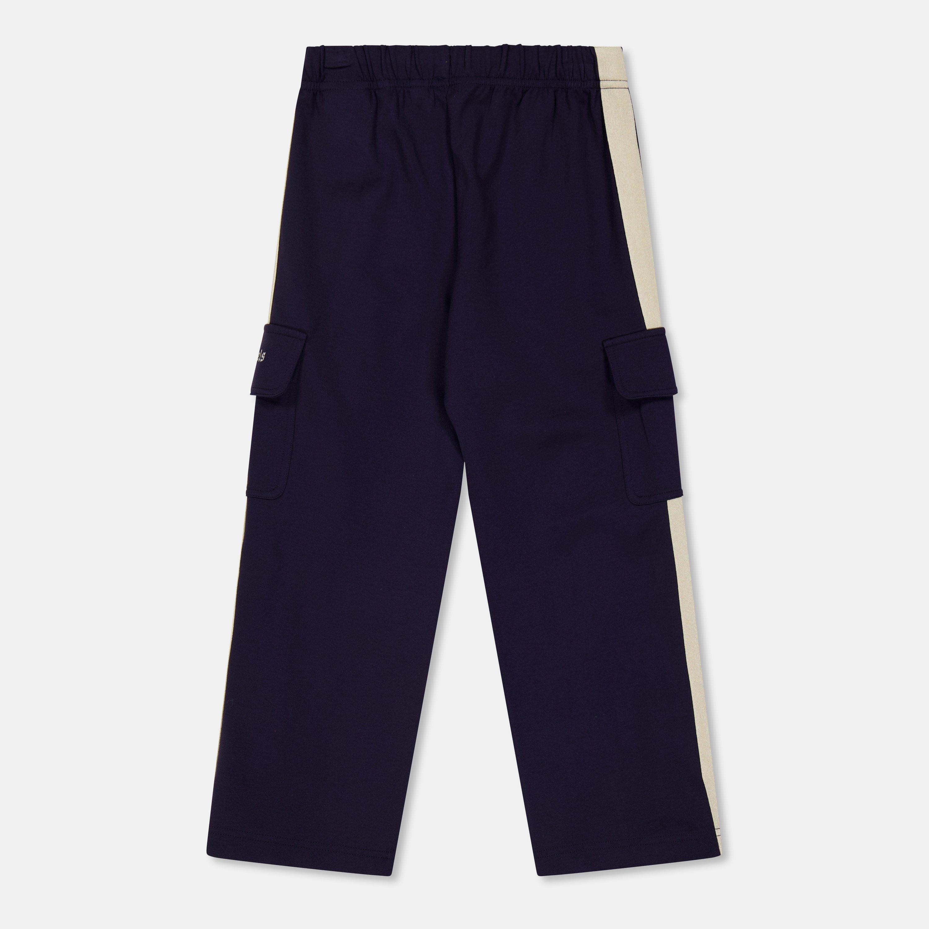 Navy 4603 - Palm Angels - Unisex Kids' Logo Open Hem Fleece Joggers - 2