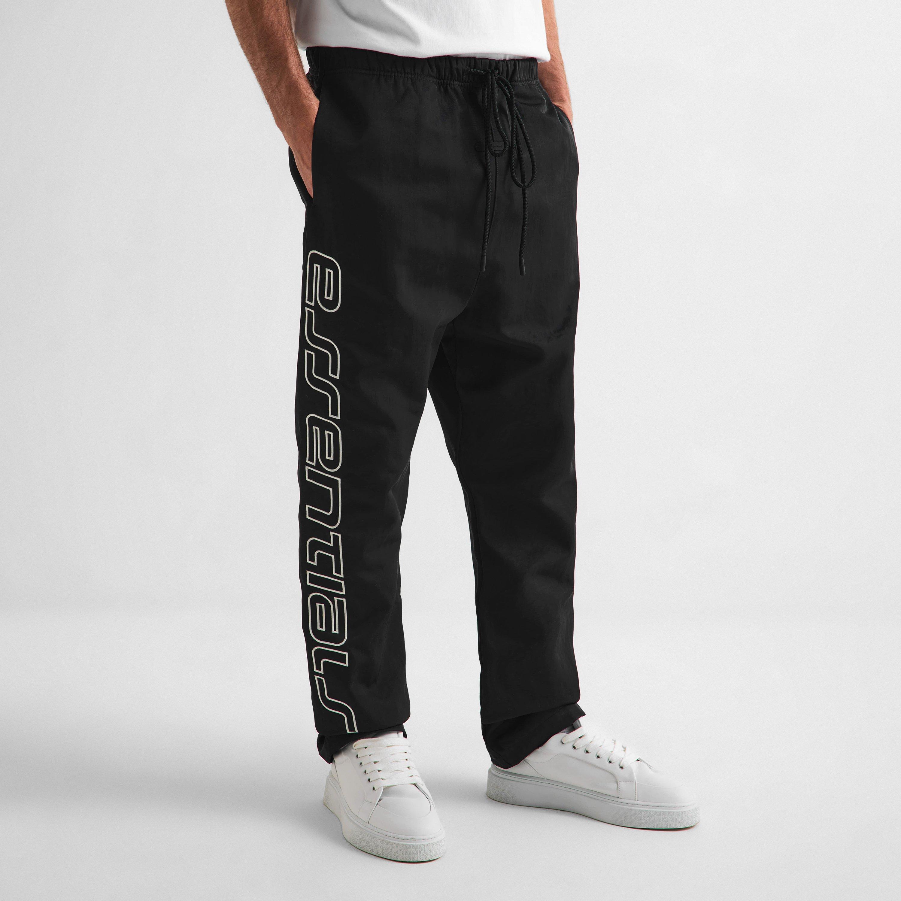 Black - Fear Of God Essentials - Men's Open Hem Fleece Jogging Bottoms - 3