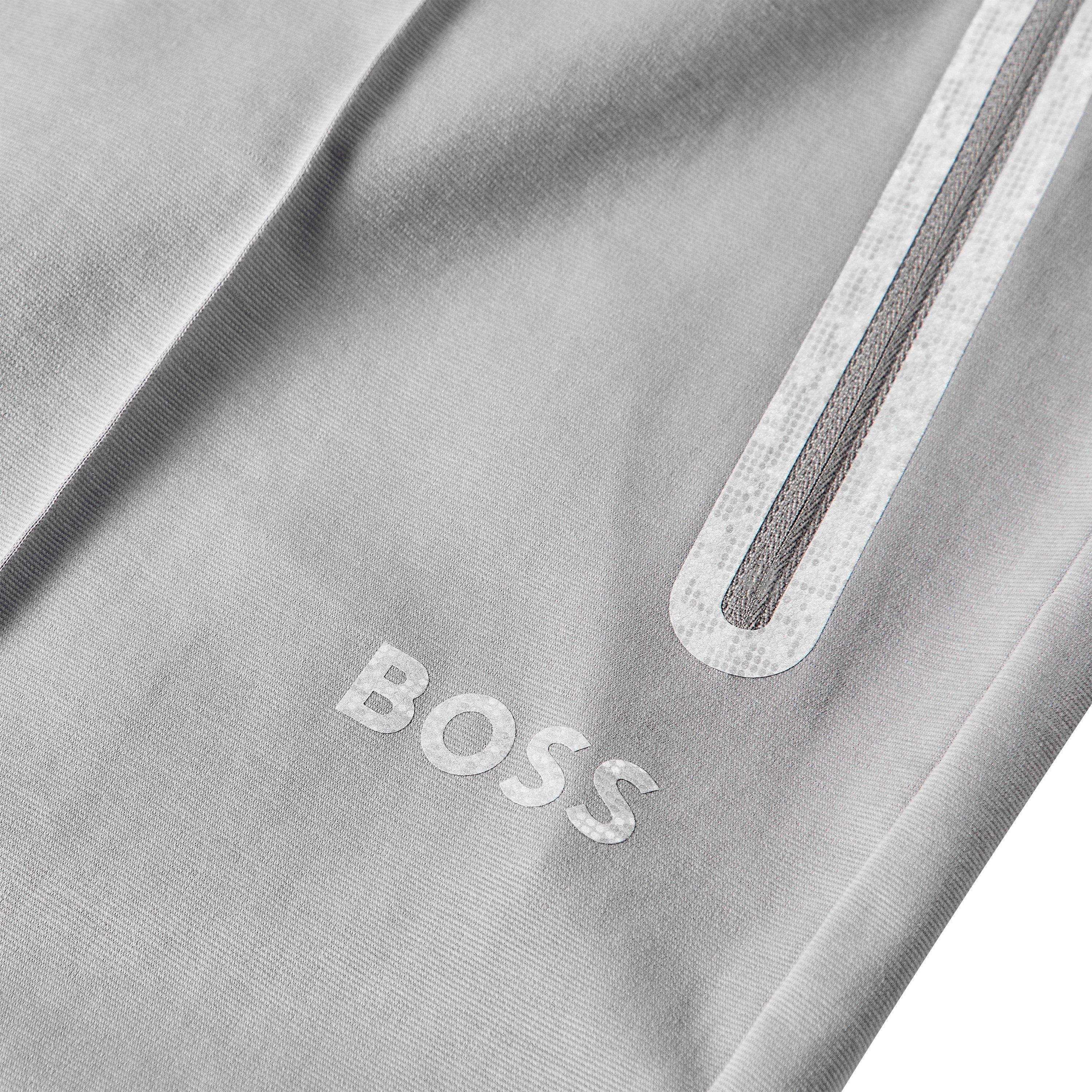Medium Grey - Boss - Men's Hadiko Mirror Closed Hem Jersey Joggers - 3