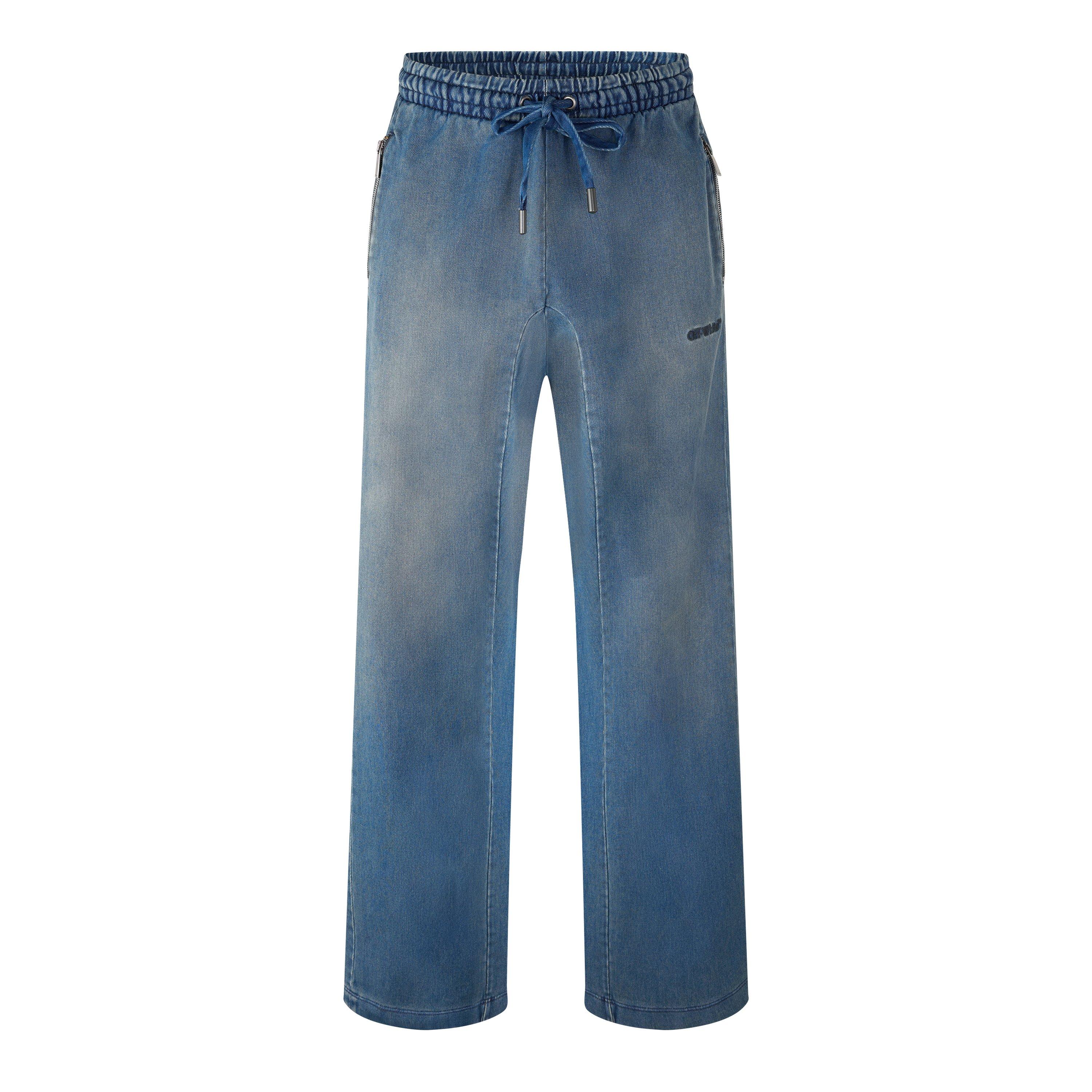 Blue 4022 - Off White - Men's Open Hem Fleece Joggers - 1