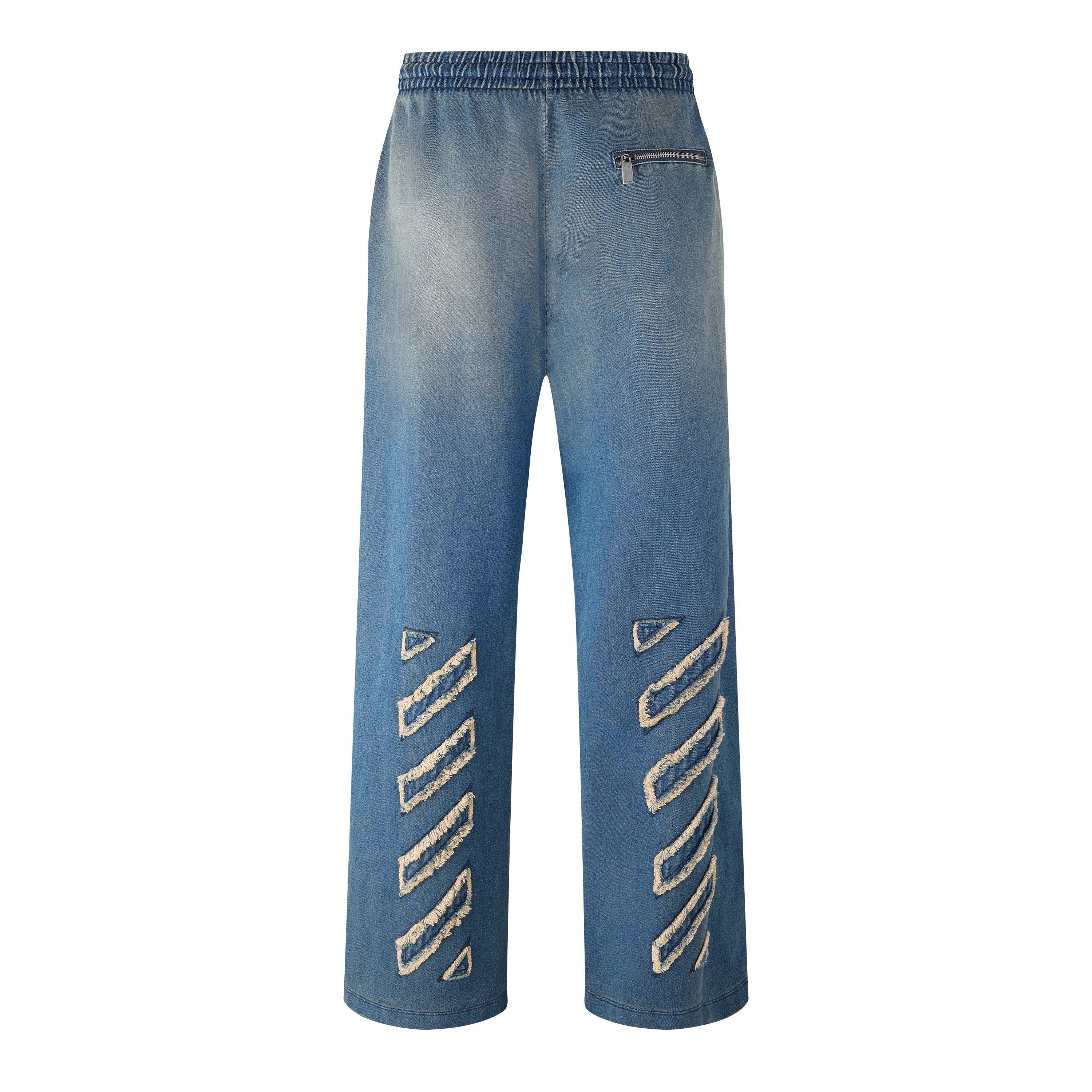 Blue 4022 - Off White - Men's Open Hem Fleece Joggers - 2