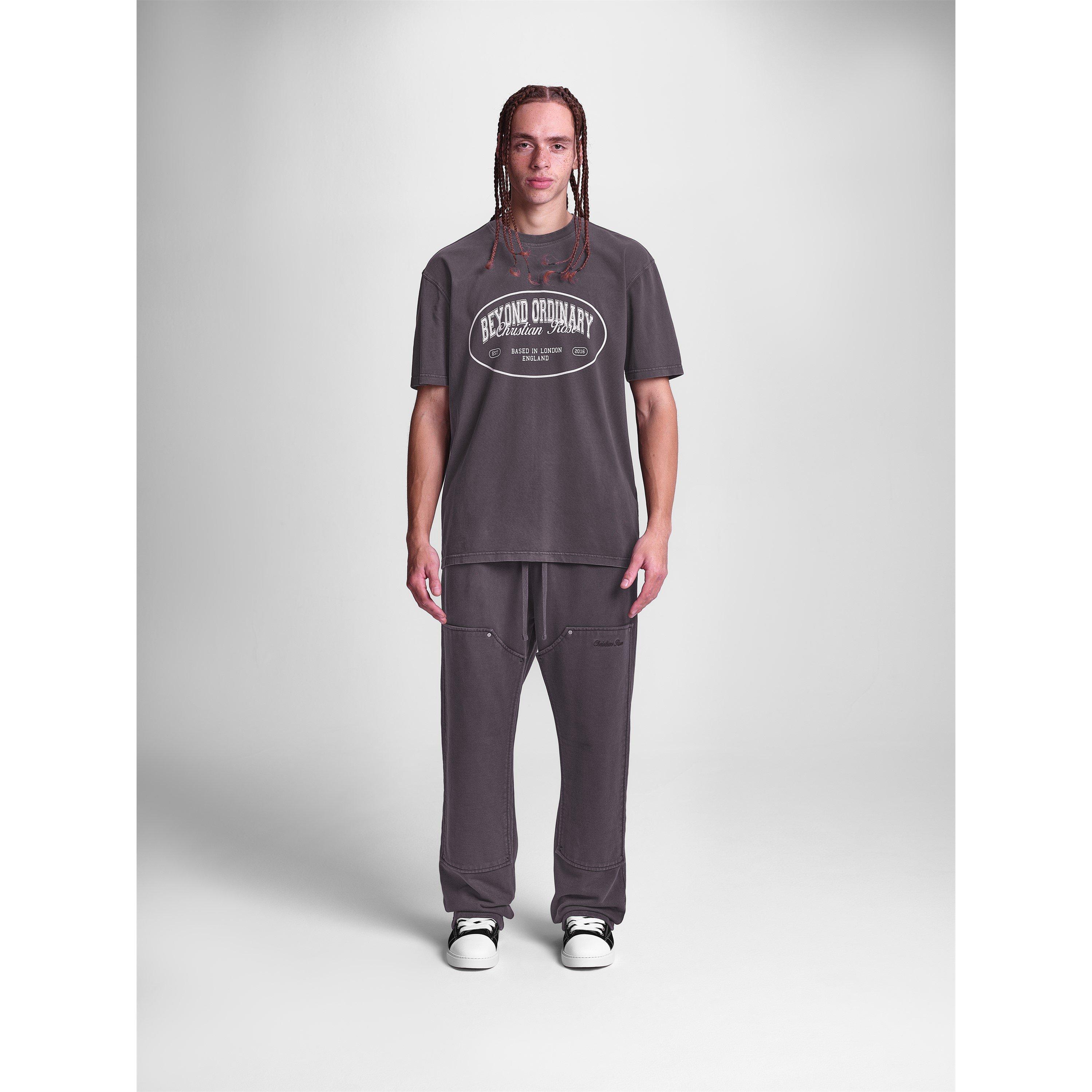 Black - Christian Rose - Men's Beyond Ordinary Carpenter Fleece Open-Hem Joggers - 2
