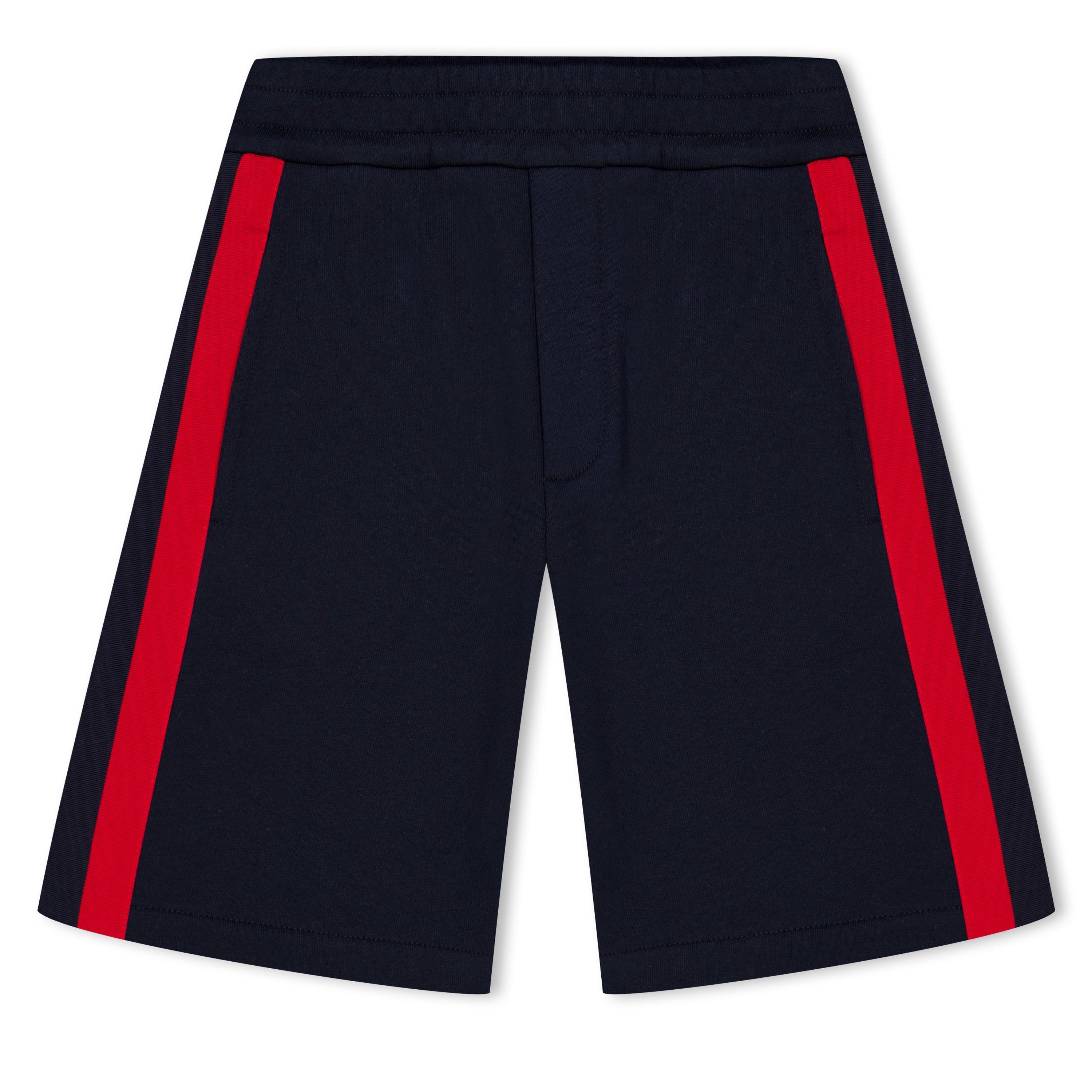 Moncler Stripe Detail Cotton Shorts Juniors - Navy 778 - Size 6Y