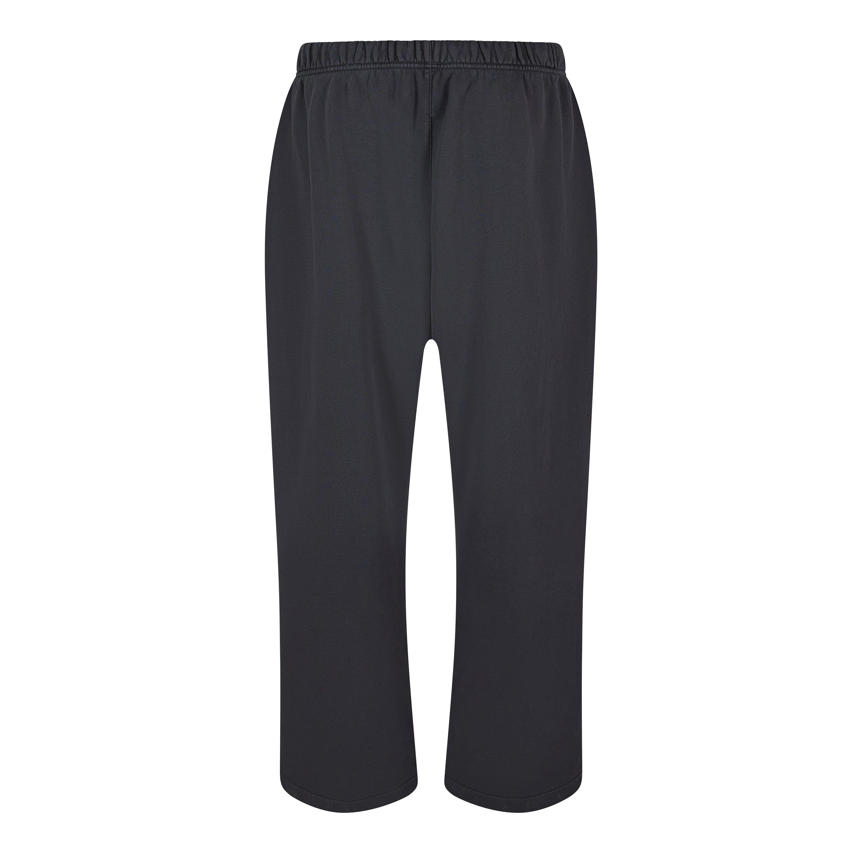 Black - Fear Of God Essentials - Men's Open Hem Fleece Jogging Bottoms - 2