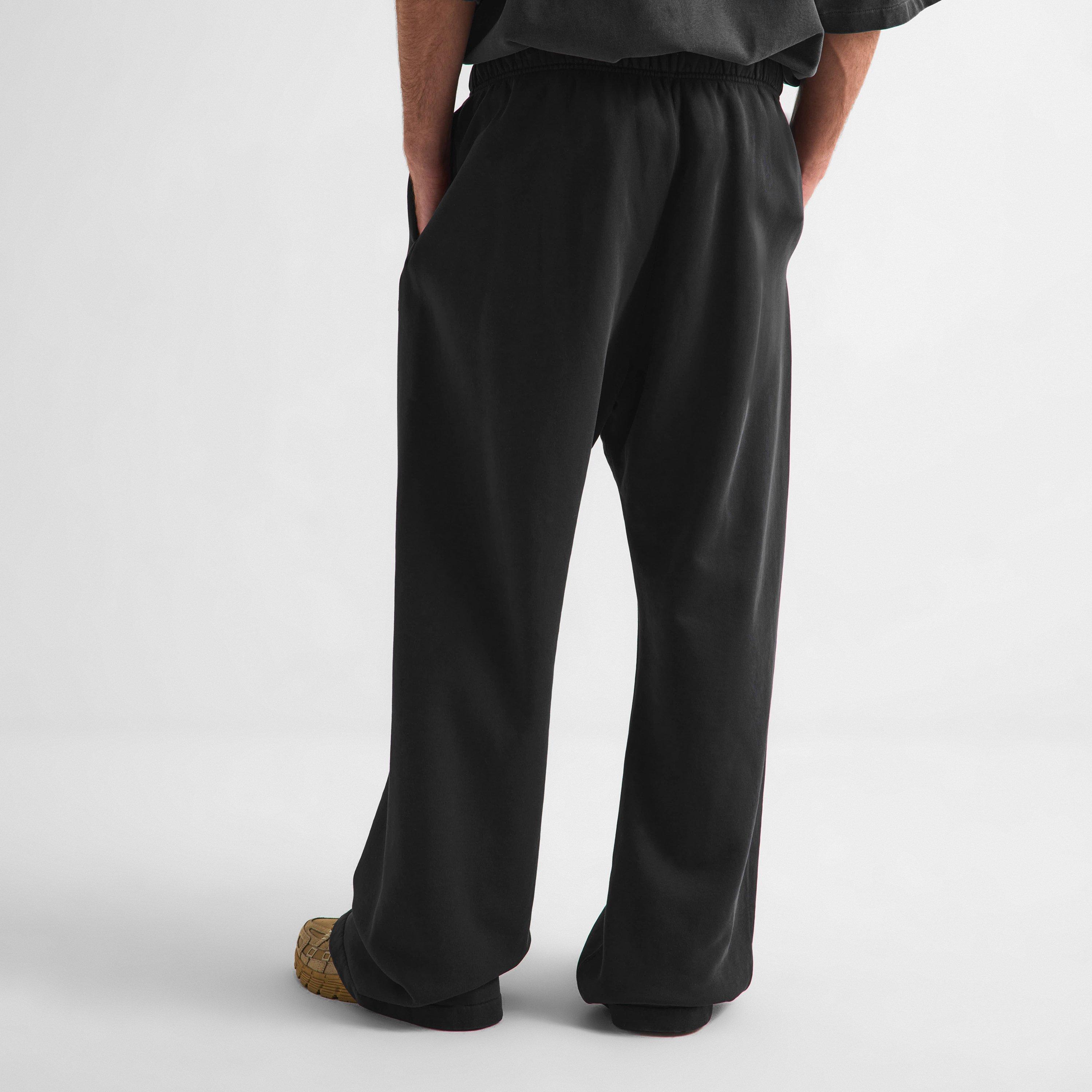 Black - Fear Of God Essentials - Men's Open Hem Fleece Jogging Bottoms - 4