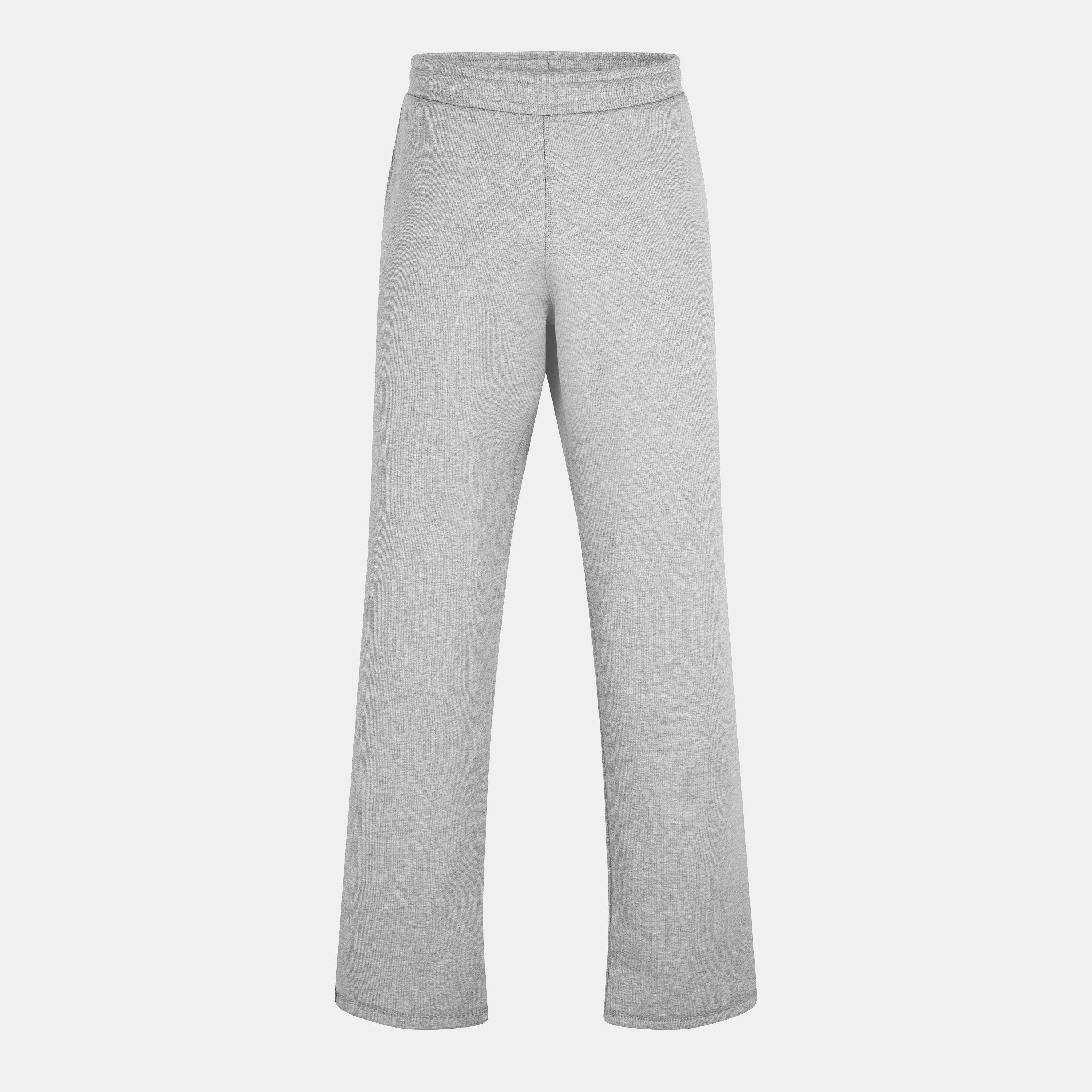 Grey Melange - Daily Paper - Men's Mono Rib Open Hem Fleece Joggers - 1