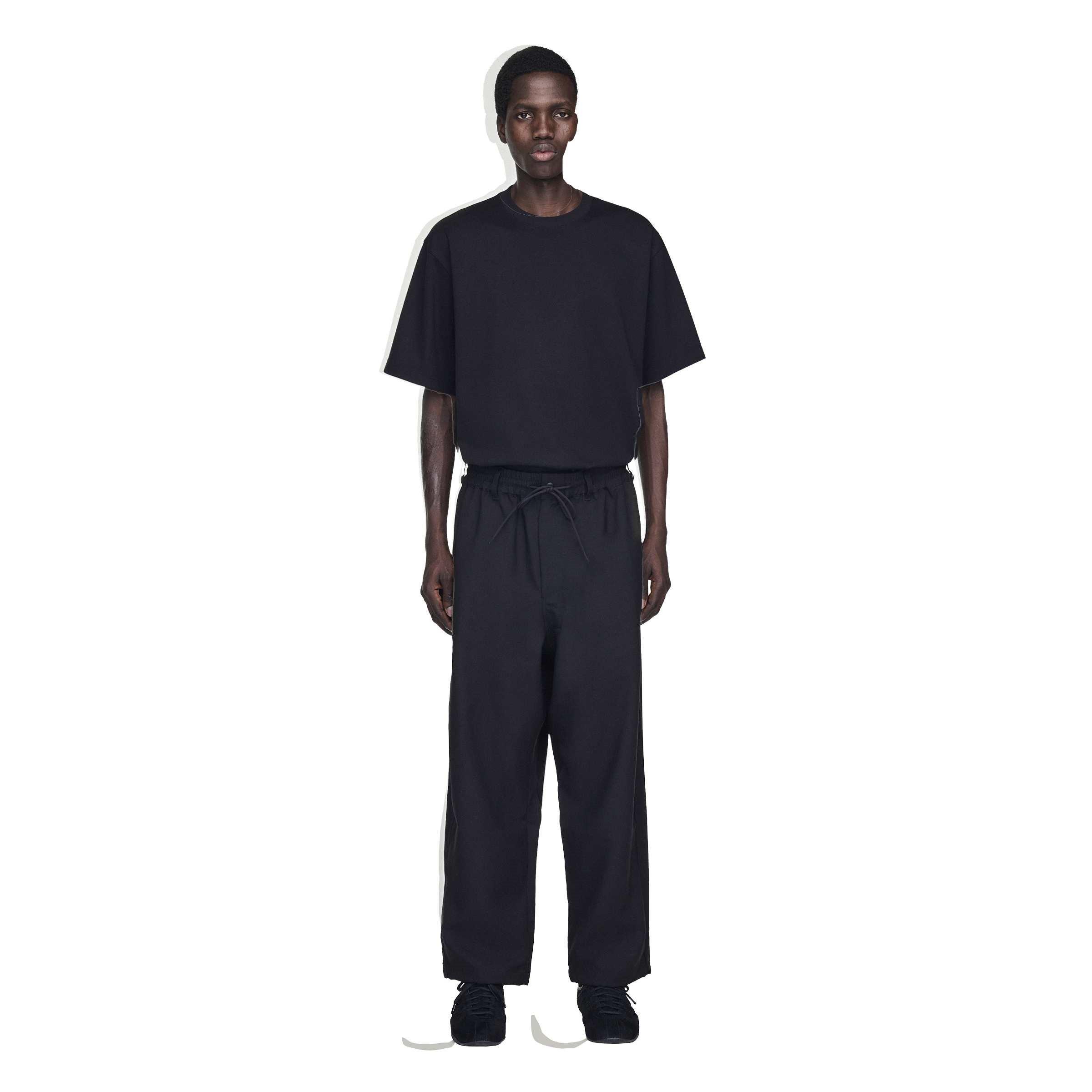 Black - Y3 - Men's Open Hem Fleece Joggers - 3