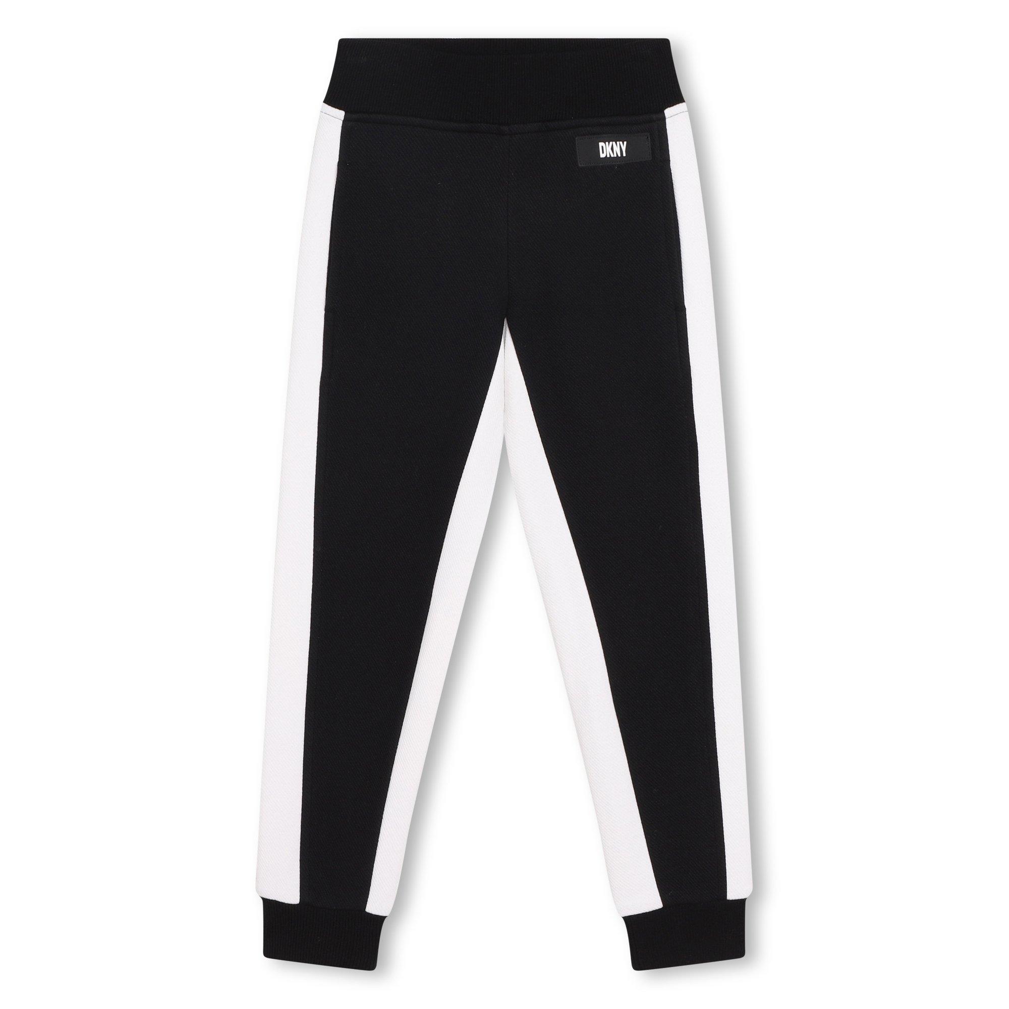 Black 09B - DKNY - Kids' Logo Closed Hem Jersey Joggers - 1