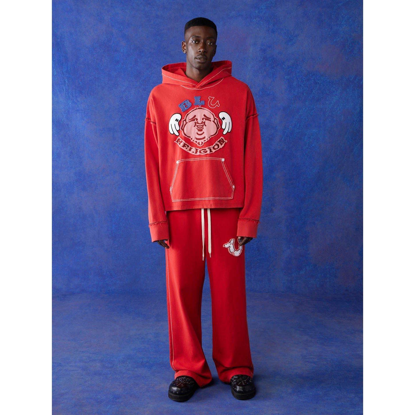 Wshed Red - True Religion - Open Hem Fleece Joggers - 4