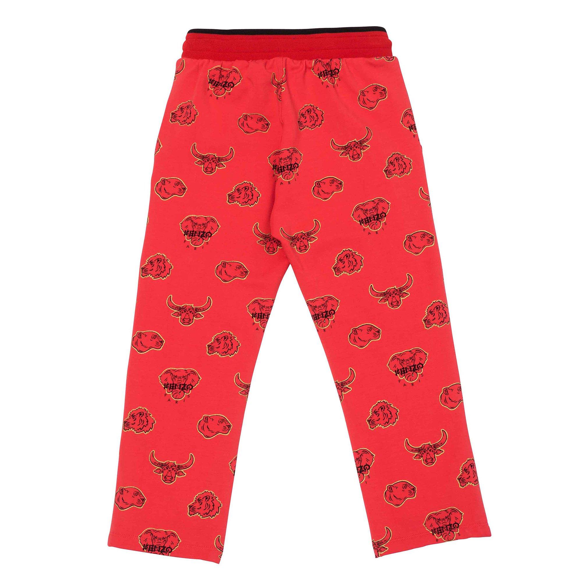 Bright Red - Kenzo - Kids' Closed Hem Jersey Joggers - 2