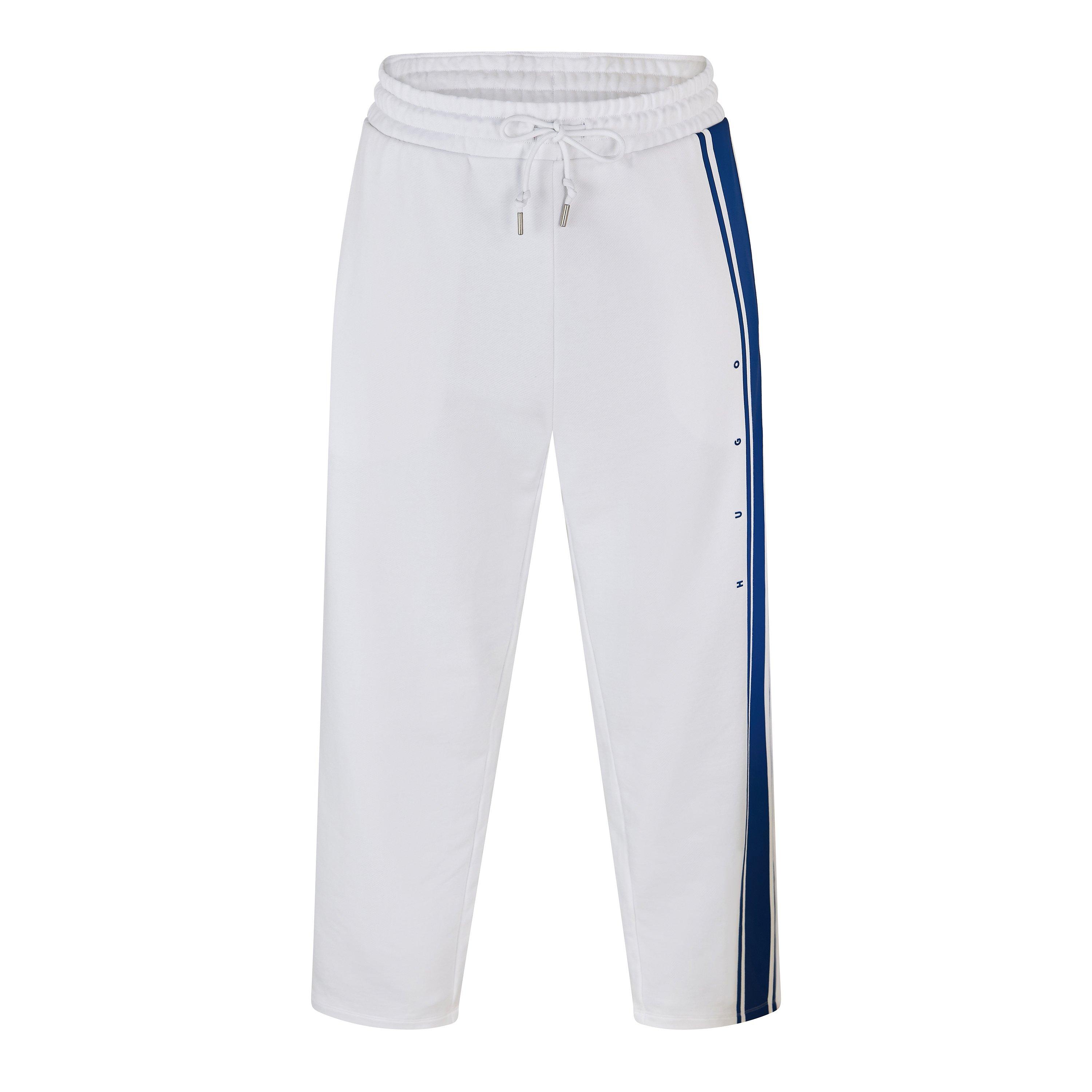 Hugo Men's Open Hem Fleece Joggers - White 100 - L