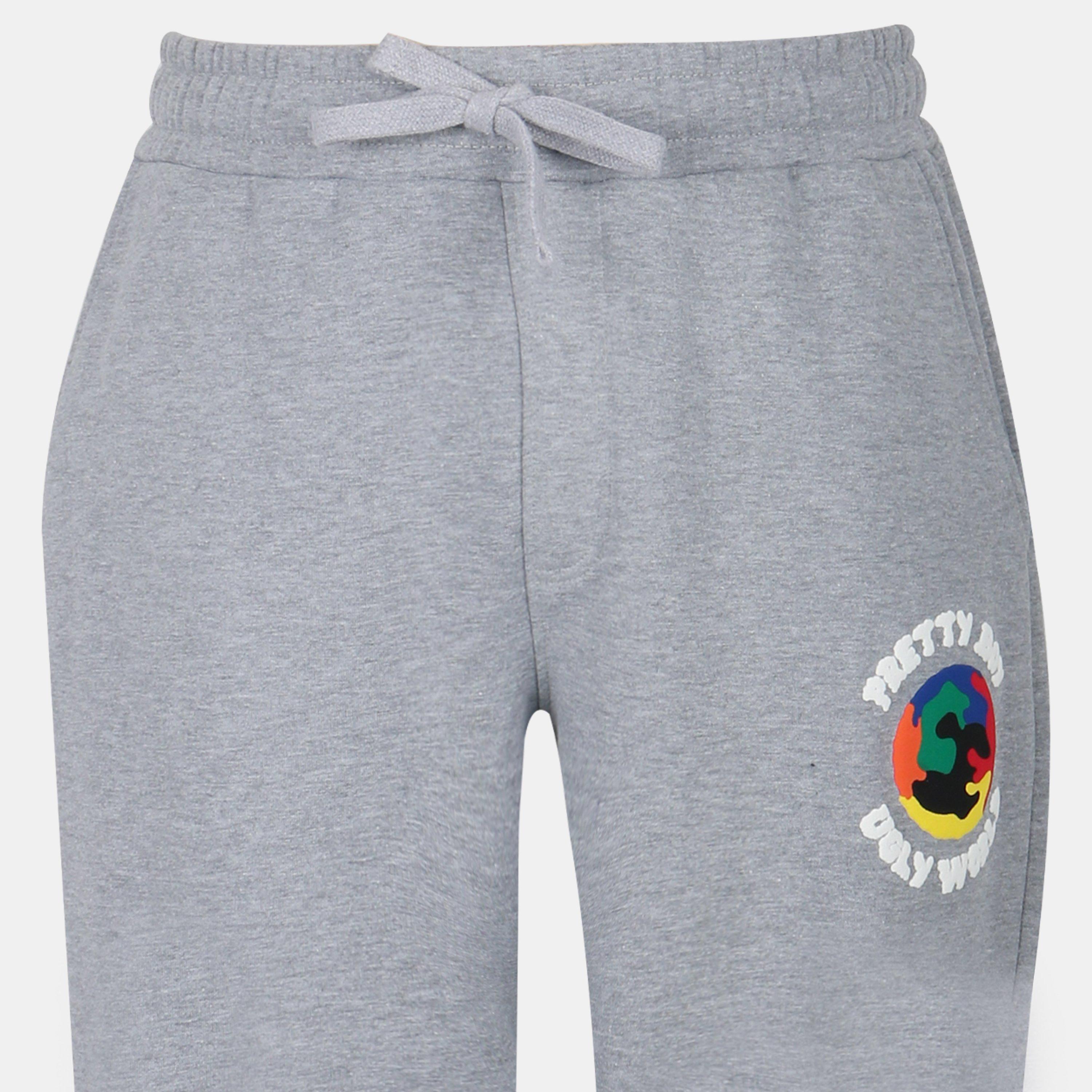Grey/Multi - Pretty Boy Ugly World - Men's Open Hem Fleece Joggers - 3