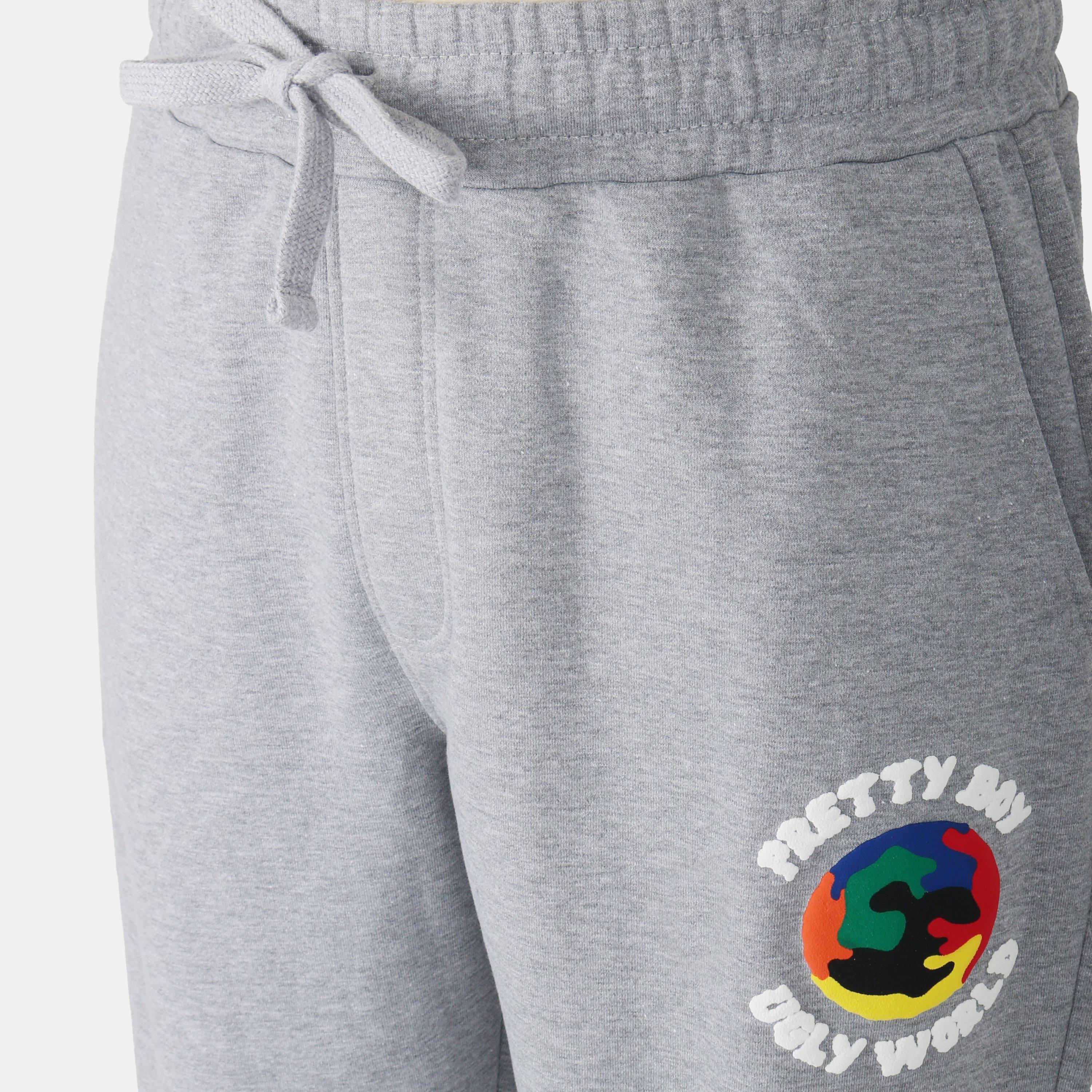 Grey/Multi - Pretty Boy Ugly World - Men's Open Hem Fleece Joggers - 4