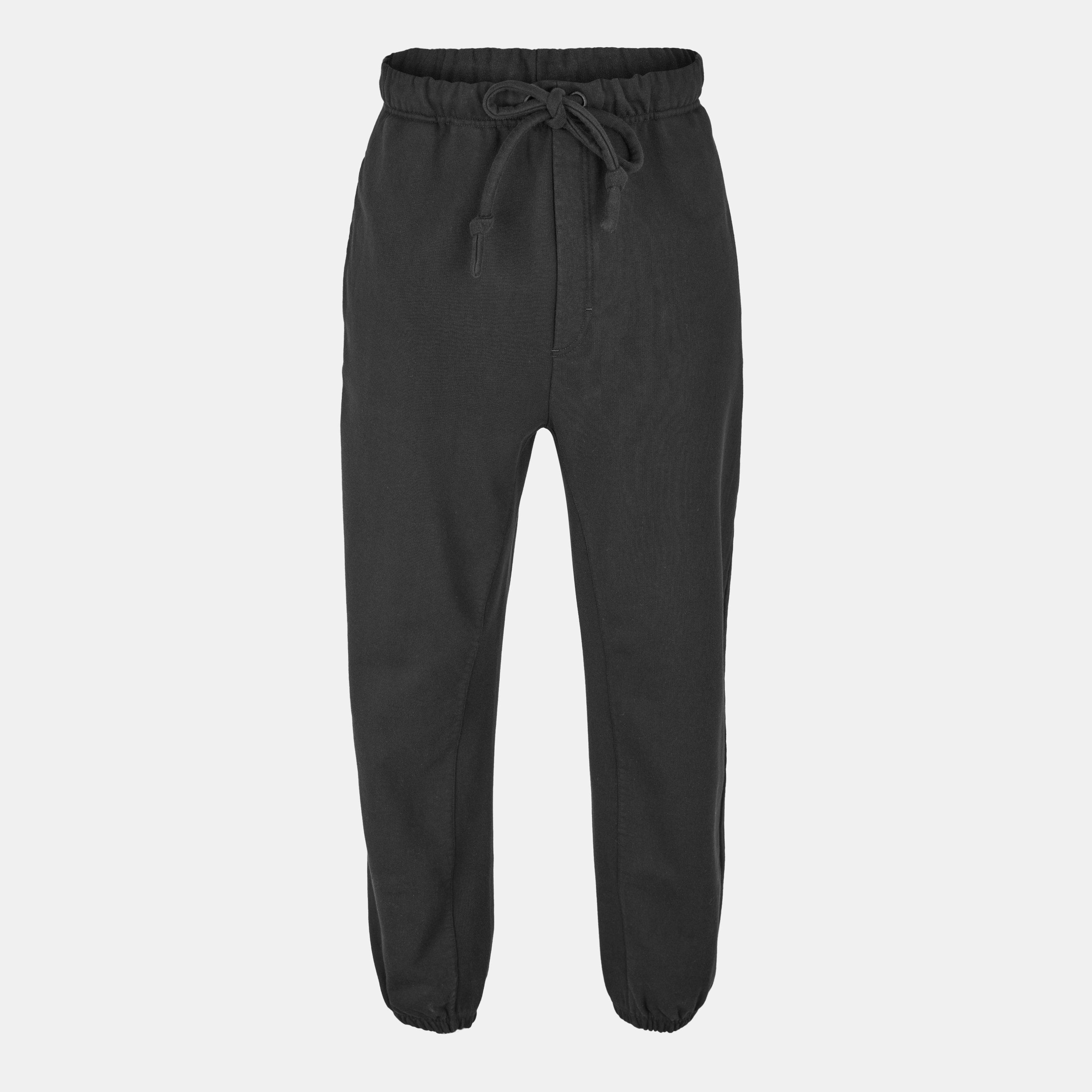 Nero - Dolce and Gabbana - Men's Open Hem Fleece Relaxed Fit Joggers - 1