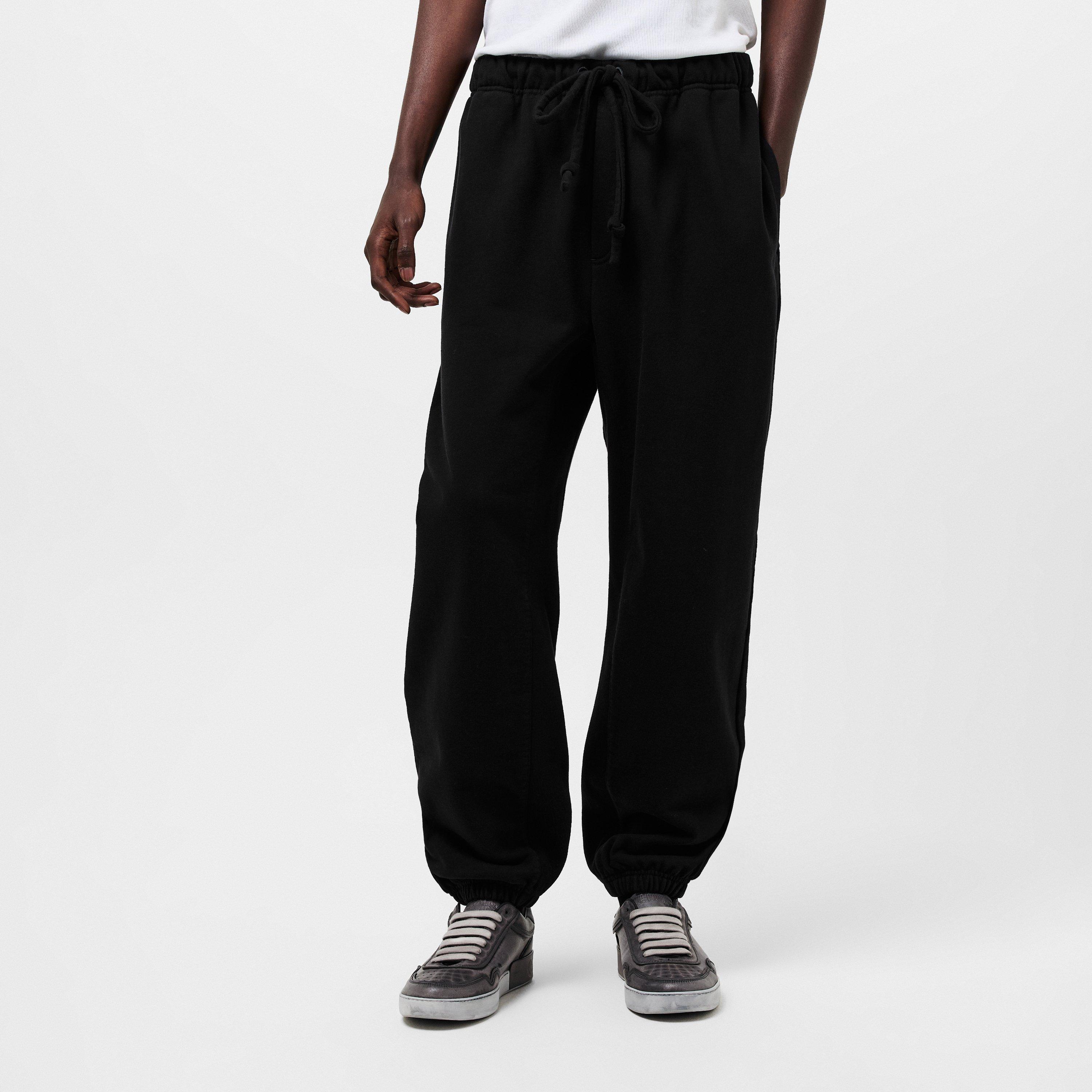 Nero - Dolce and Gabbana - Men's Open Hem Fleece Relaxed Fit Joggers - 3