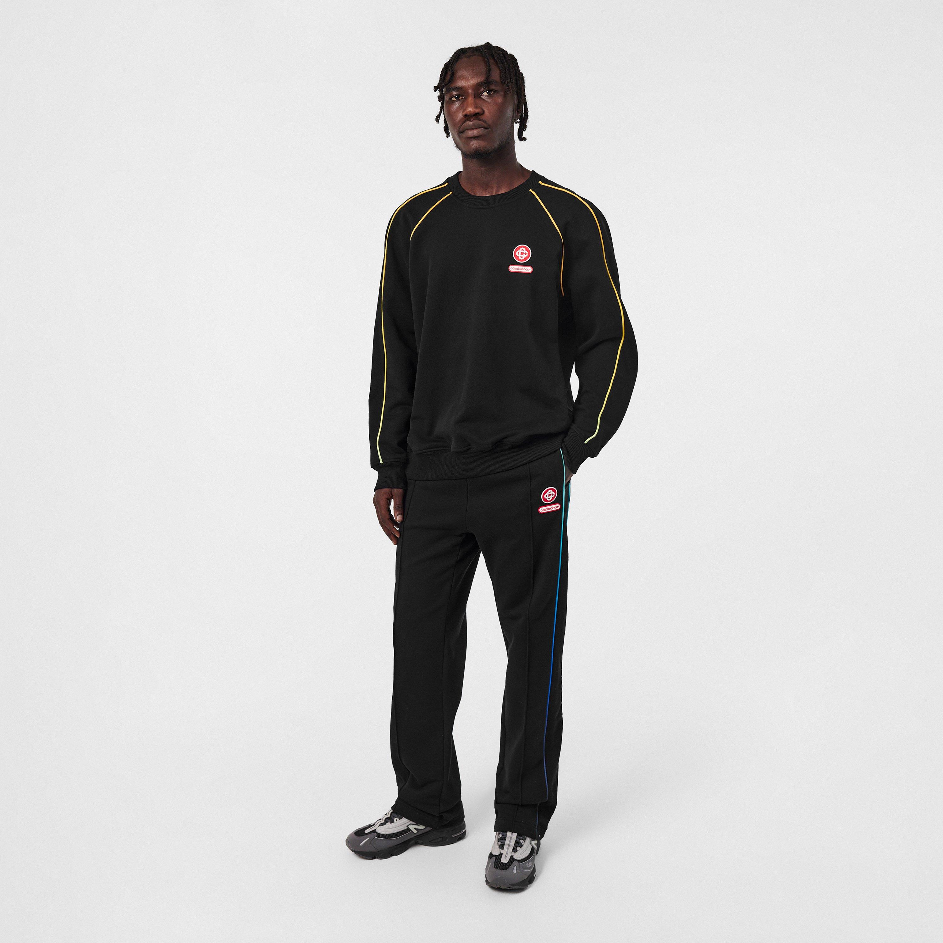 Black - Casablanca - Men's Gradient Open Hem Fleece Joggers - 6