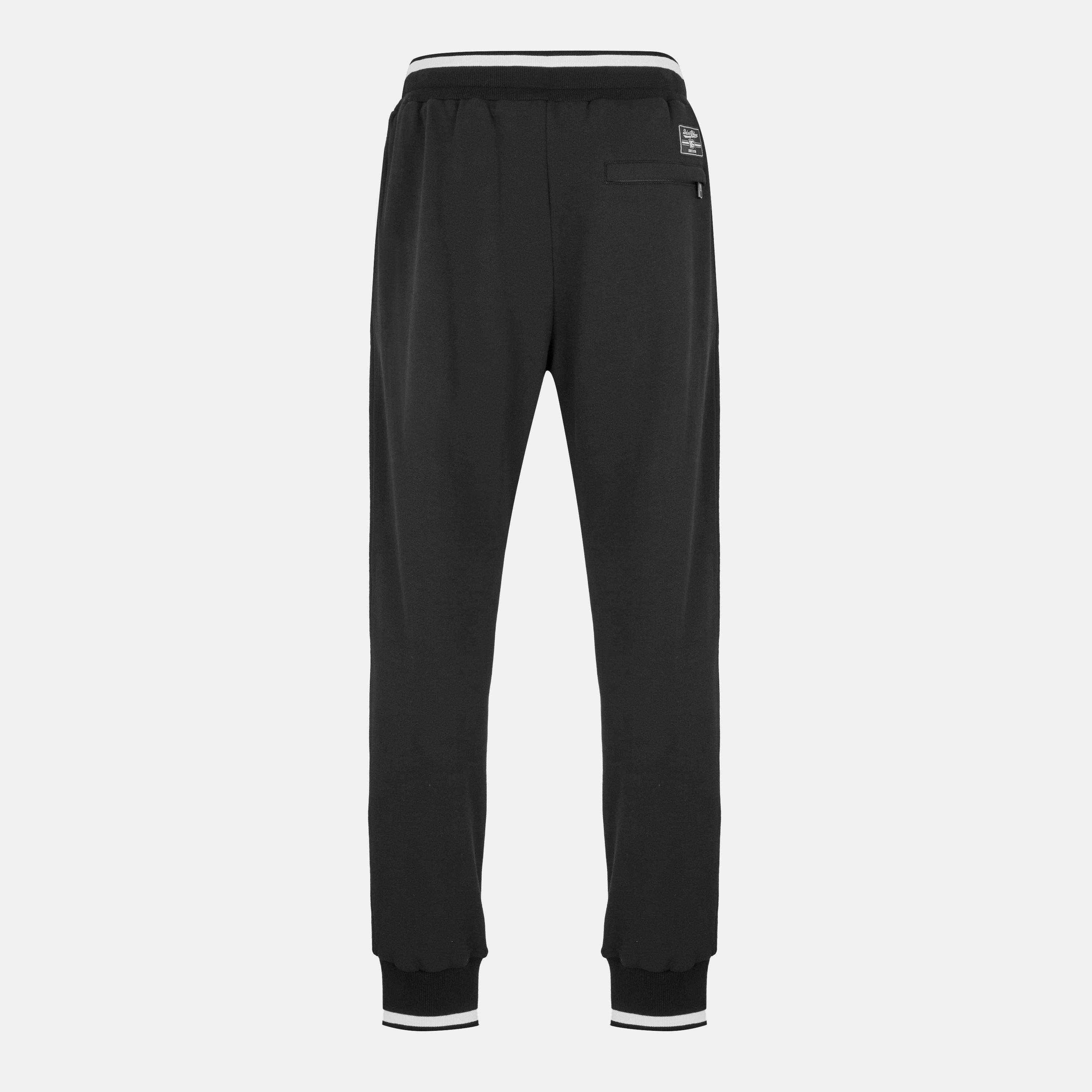 N0000 Nero - Dolce and Gabbana - Men's Open Hem Fleece Joggers - 2
