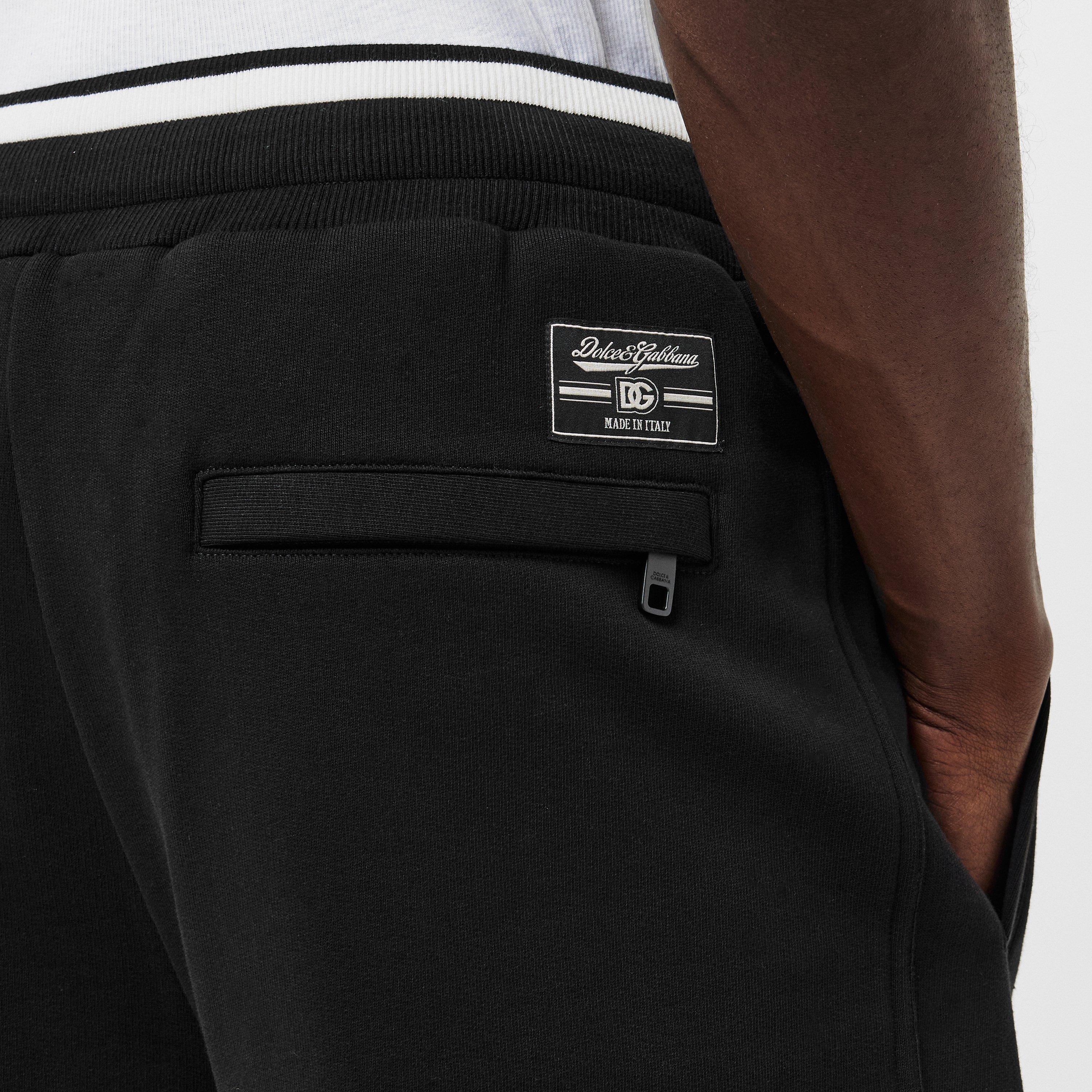 N0000 Nero - Dolce and Gabbana - Men's Open Hem Fleece Joggers - 5